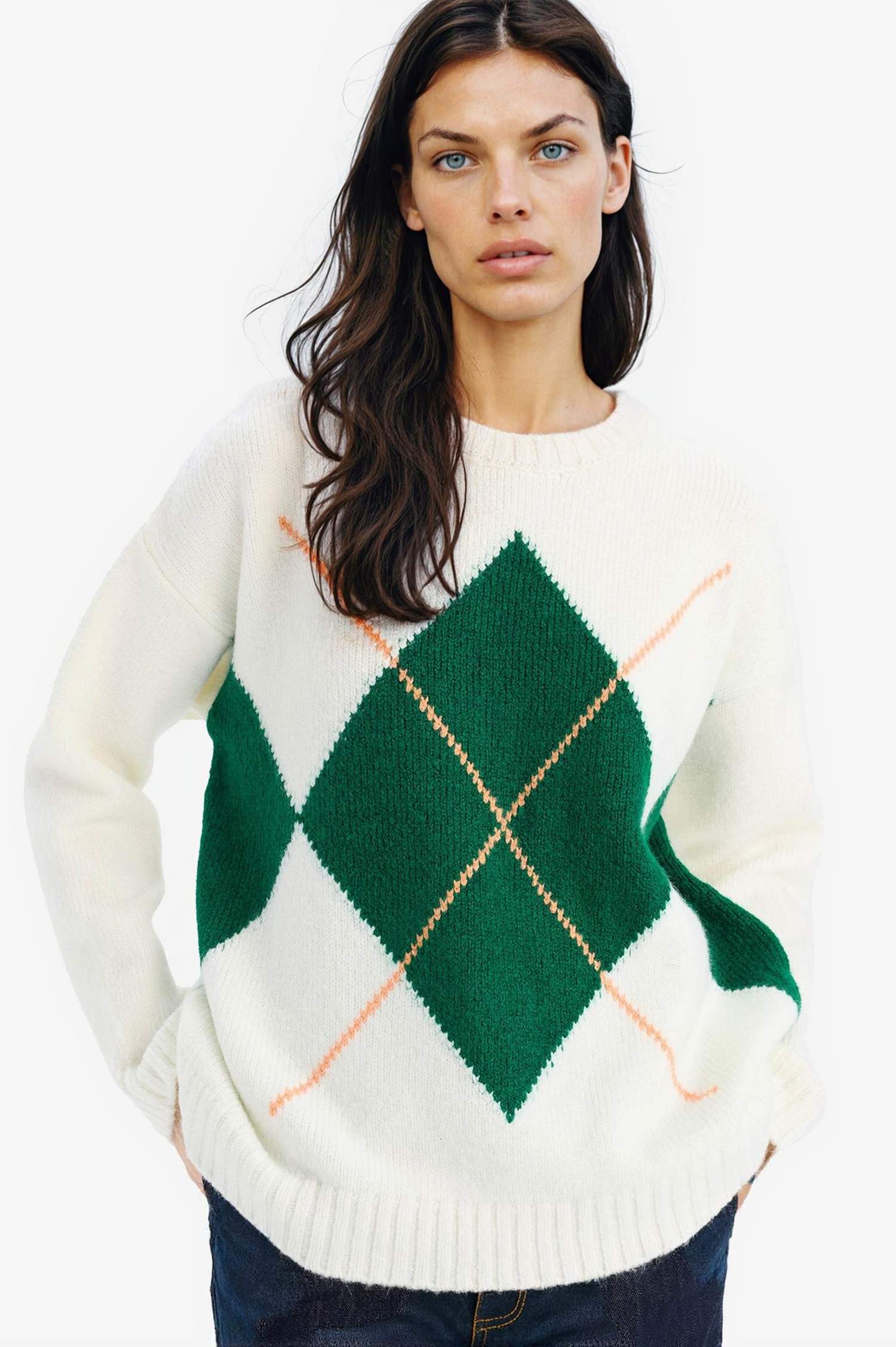 Oversize Fit Basic Crew Neck Knitwear Pullover