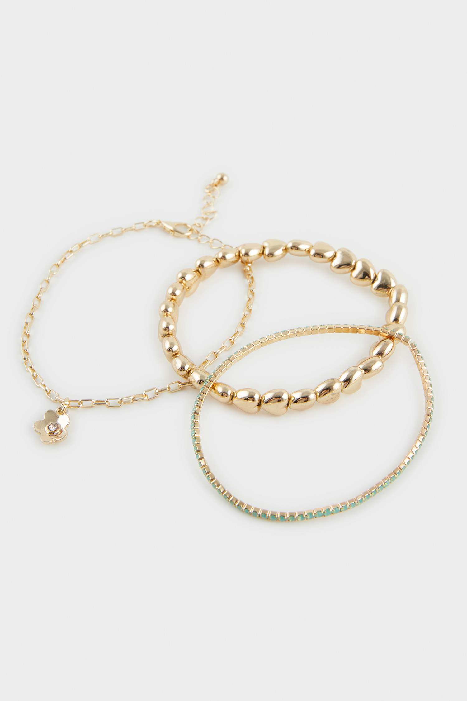 Woman 3 Piece Gold Bracelet