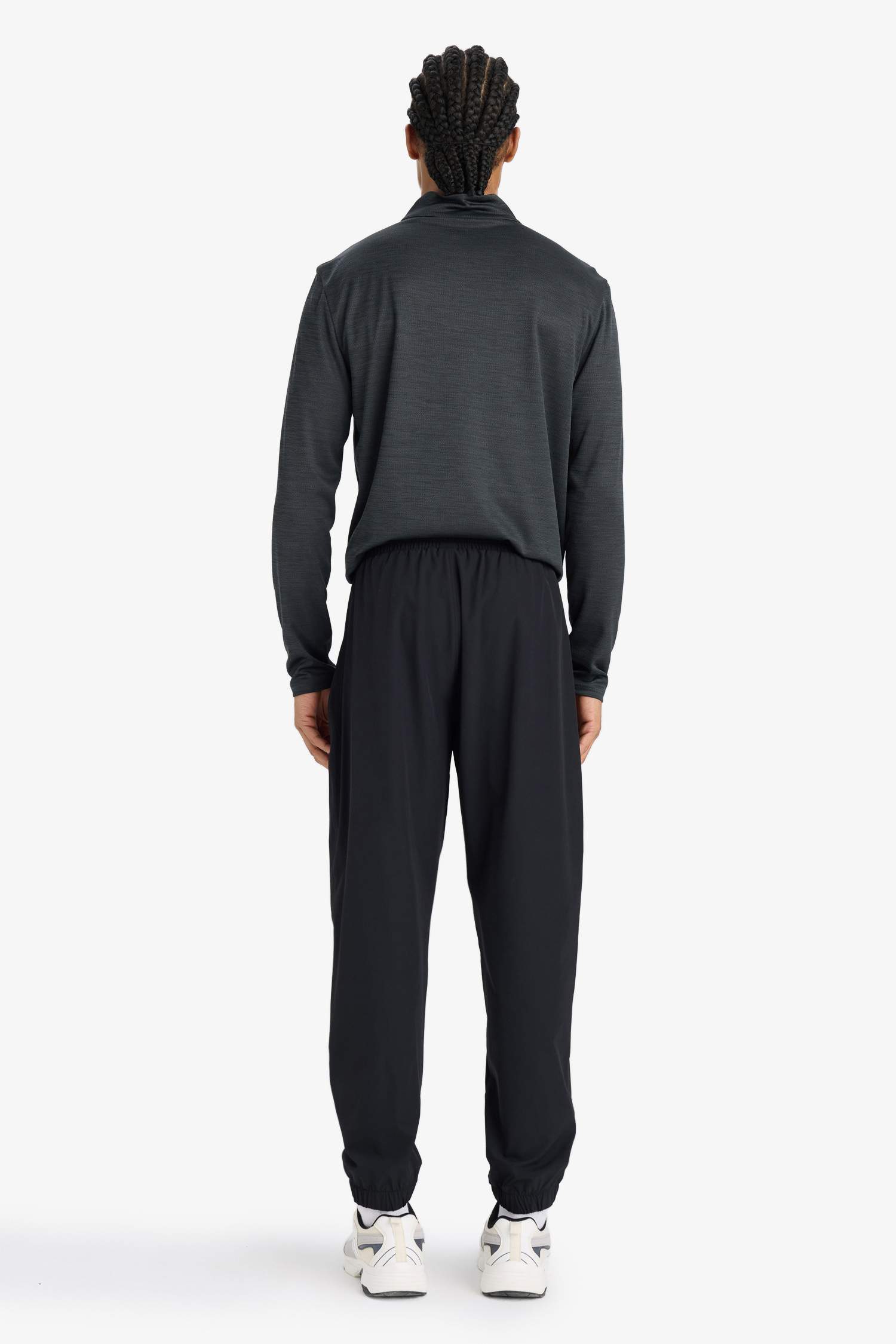 DeFactoFit Slim Fit Dar Kesim Fermuar Cepli Dokuma Sporcu Jogger Eşofman Altı