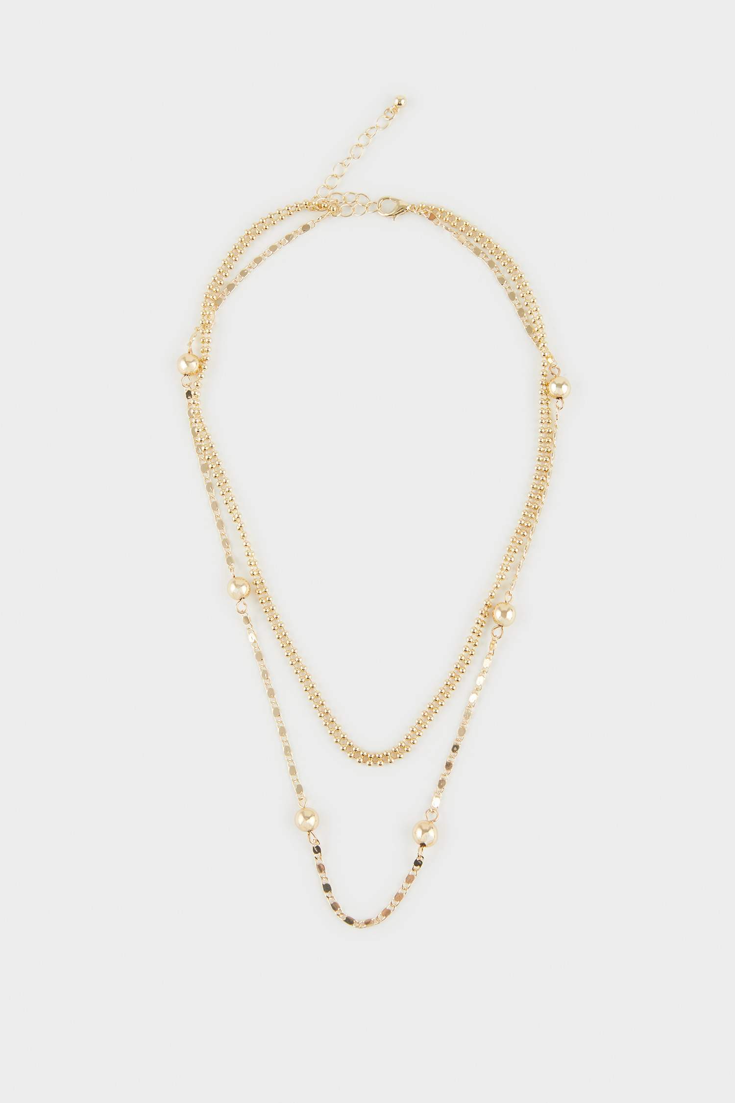 Woman 2 Piece Gold Necklace