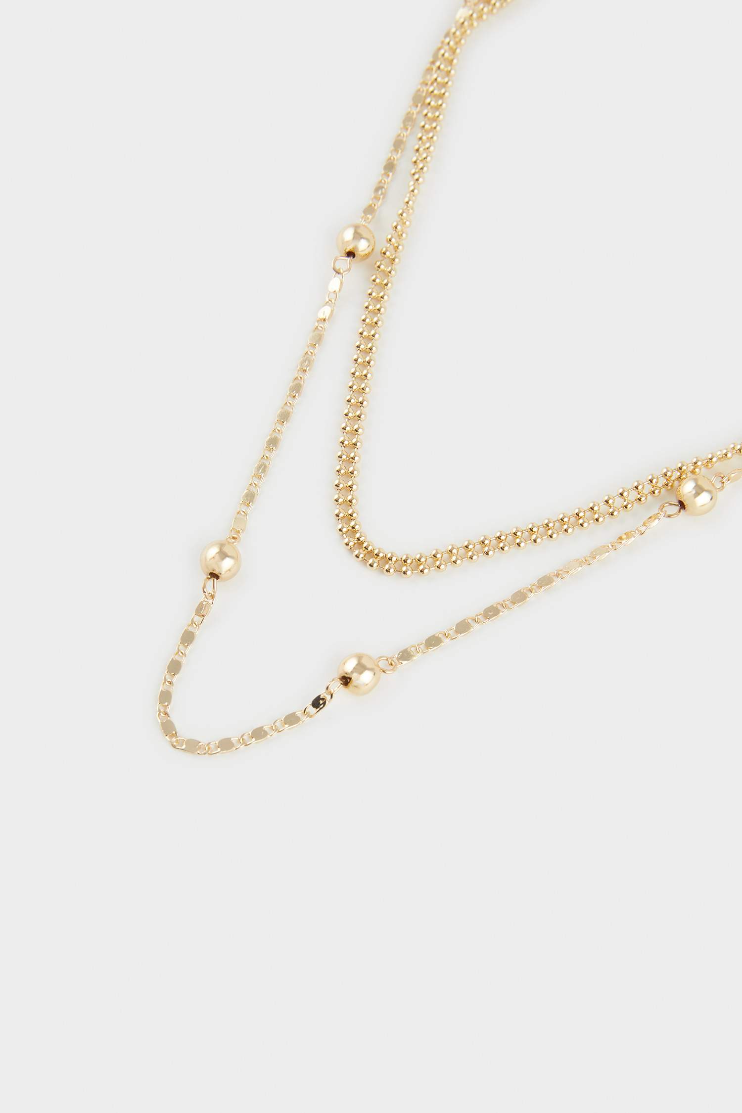 Woman 2 Piece Gold Necklace