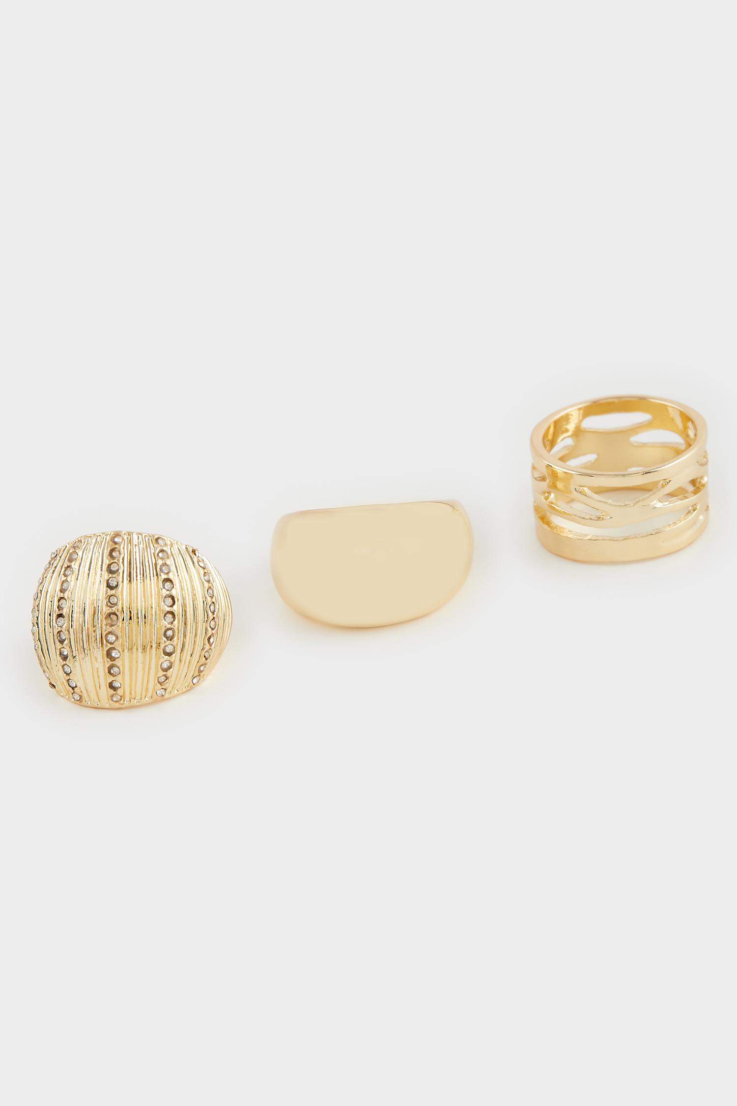 Woman 3 Piece Gold Ring