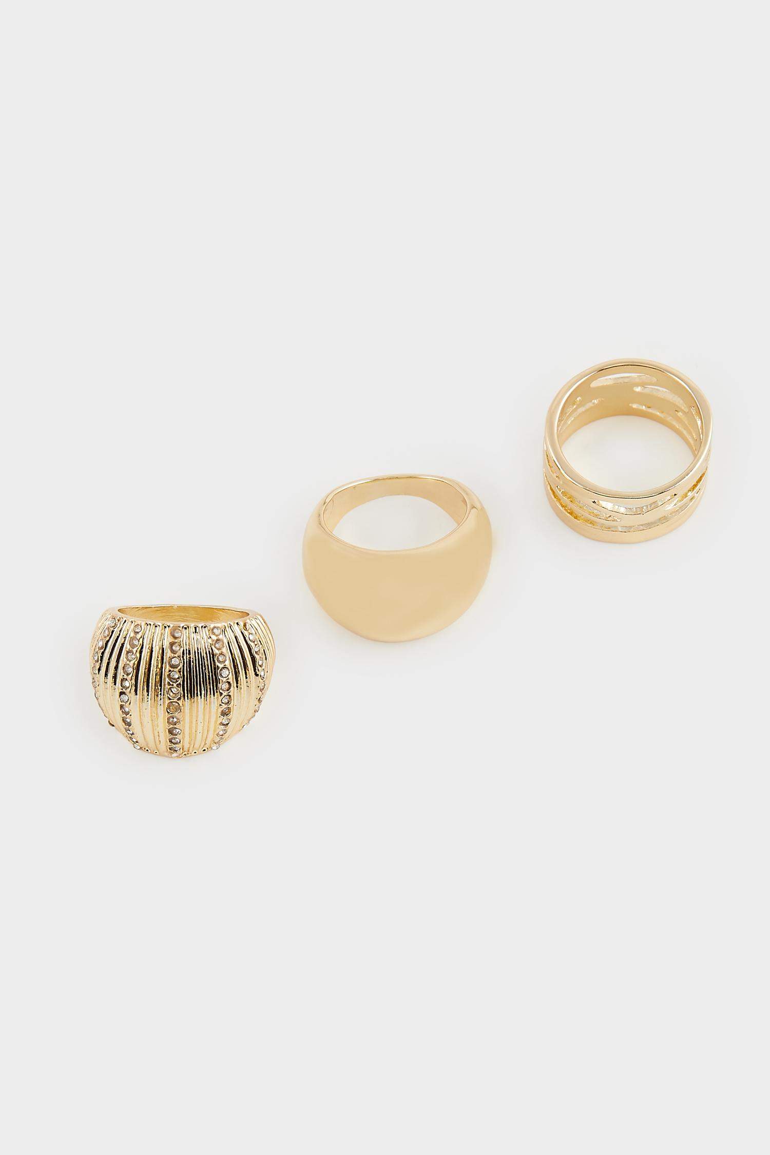 Woman 3 Piece Gold Ring