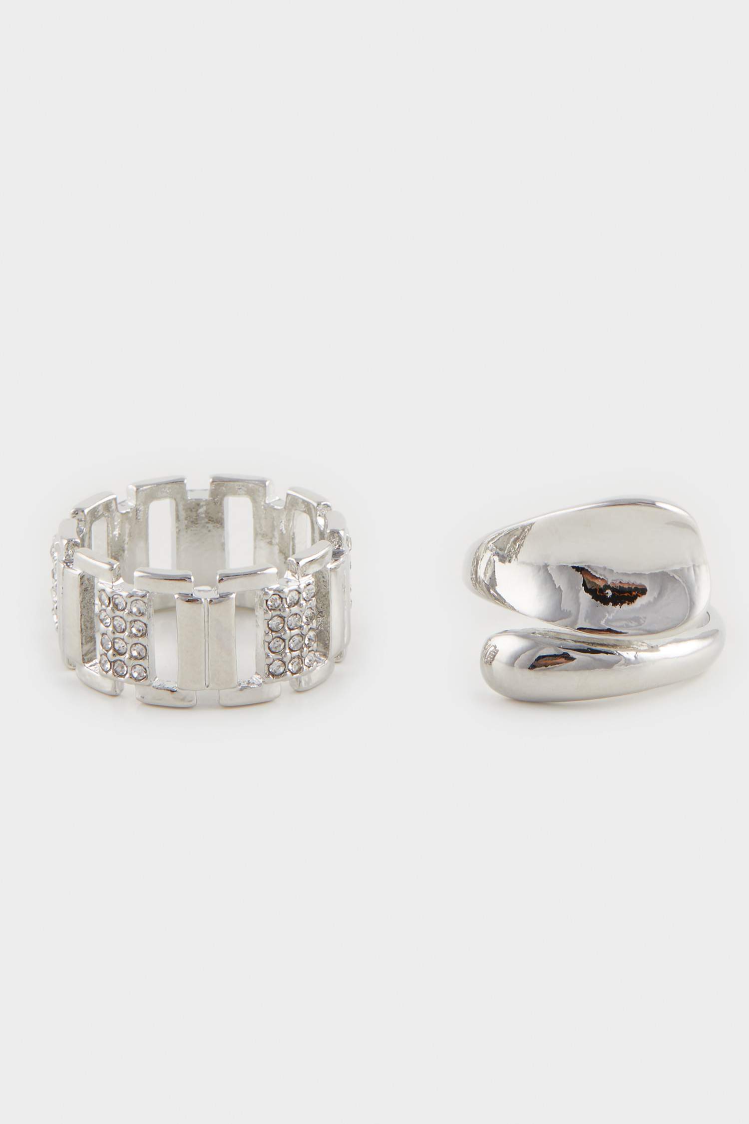 Kadın 2'li Silver Yüzük