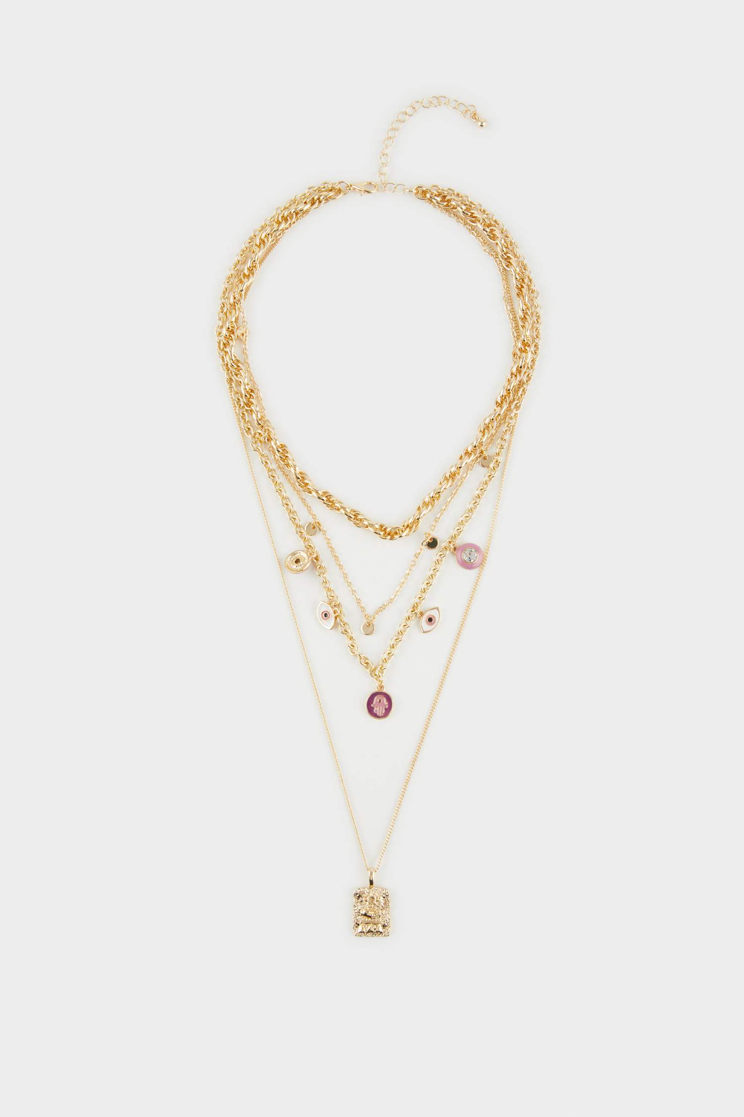 Lot de 4 Colliers dorés pour femme