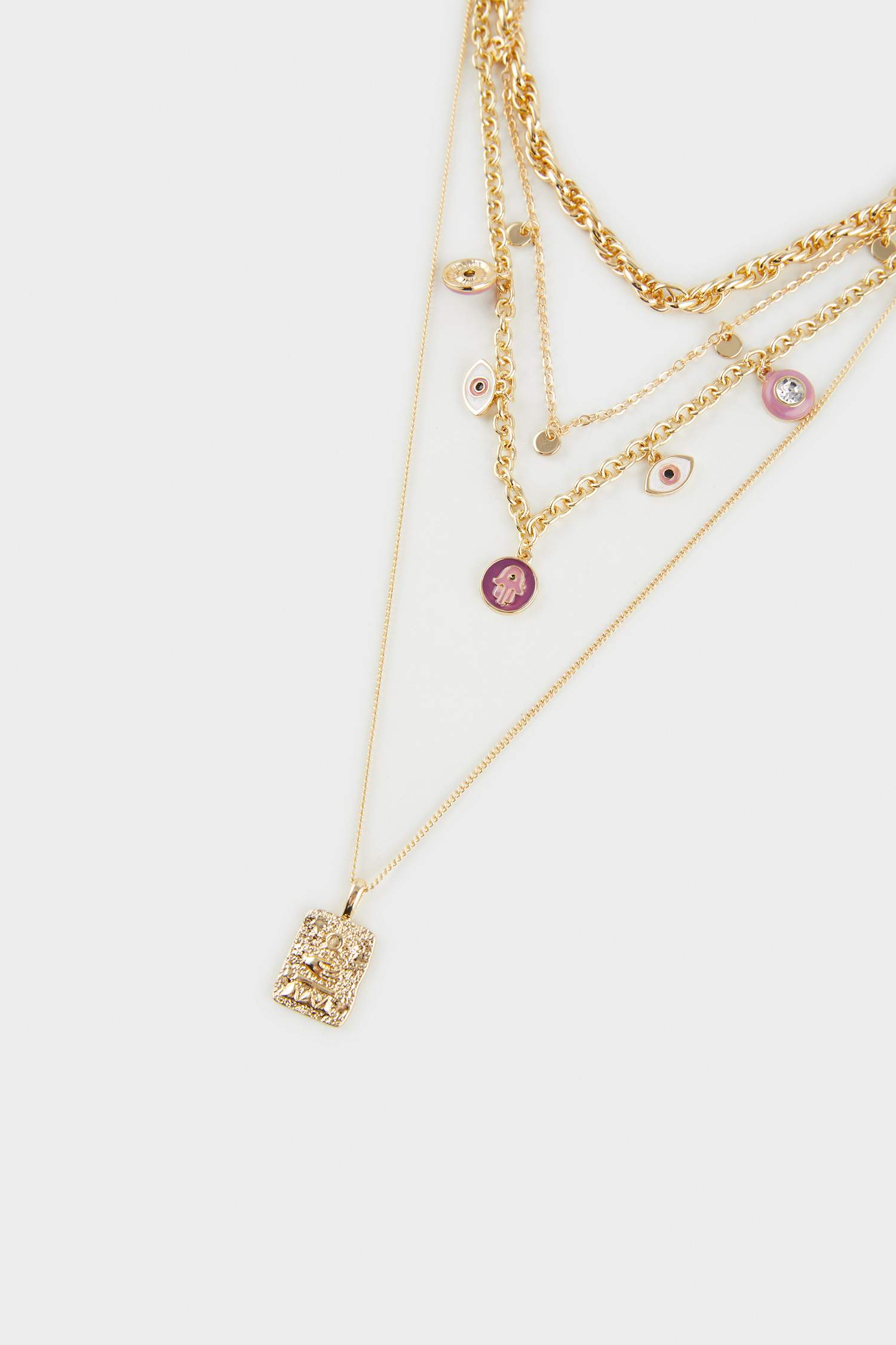 Lot de 4 Colliers dorés pour femme