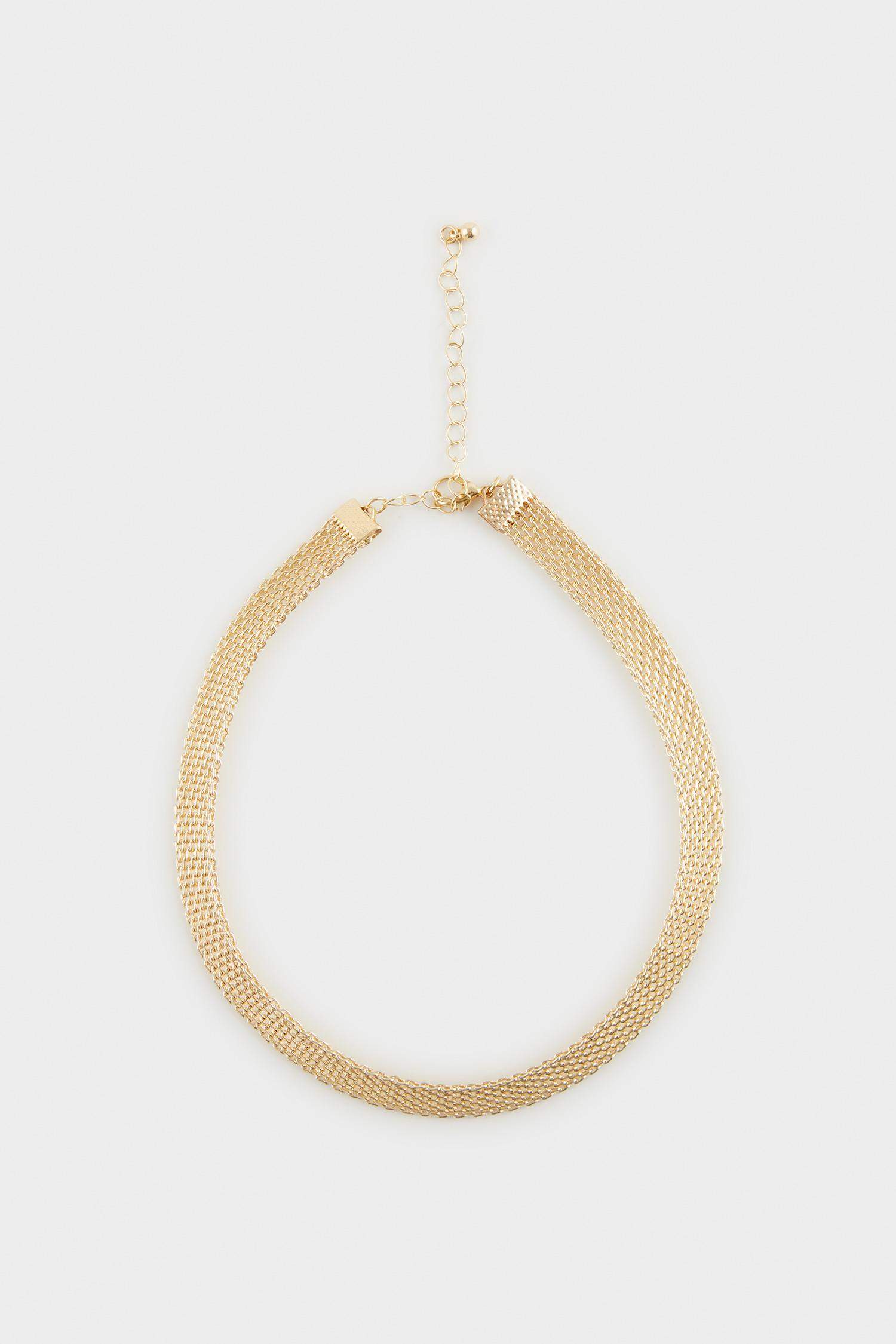 Woman 3 Piece Gold Necklace