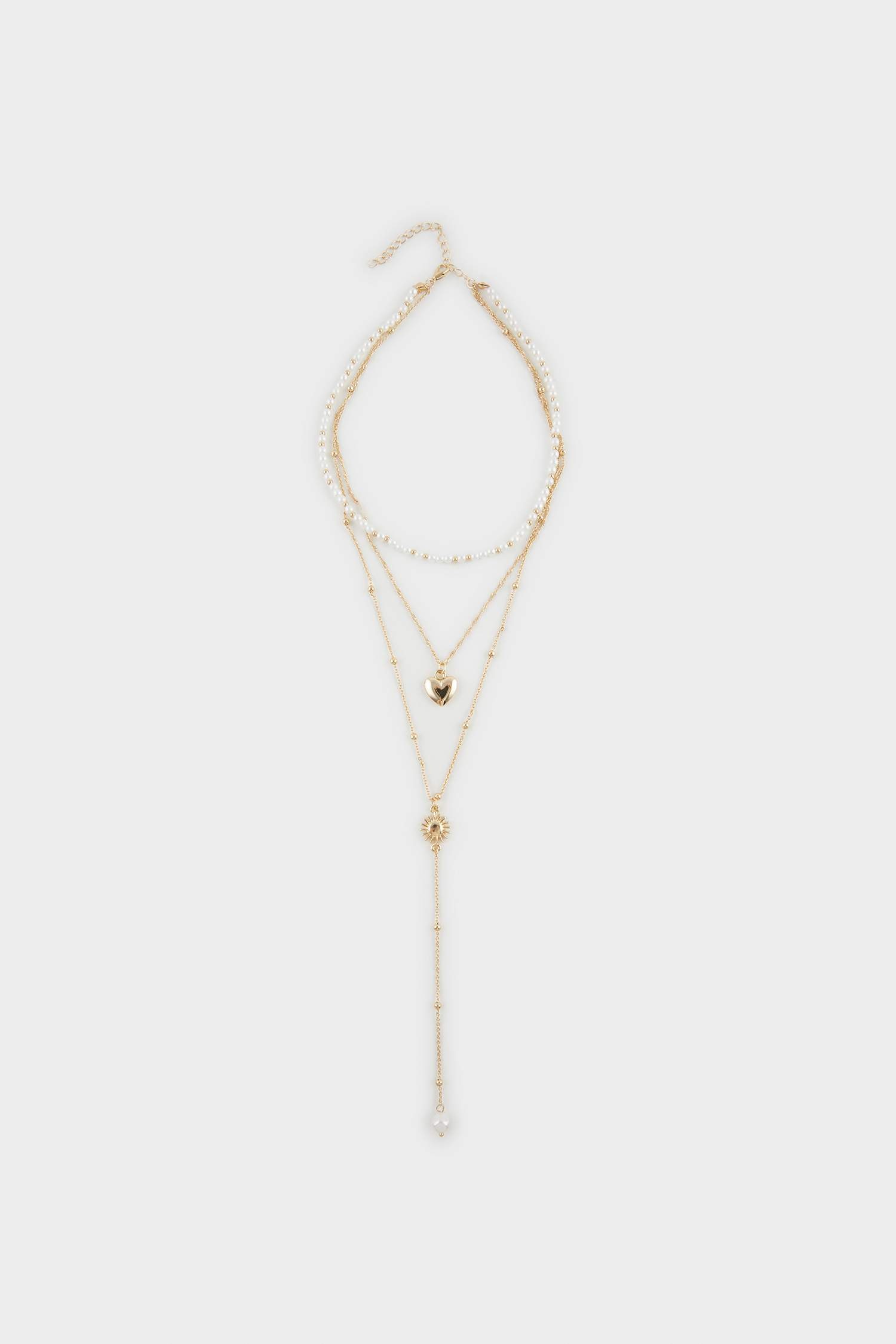 Lot de 4 Colliers dorés en Y pour femme