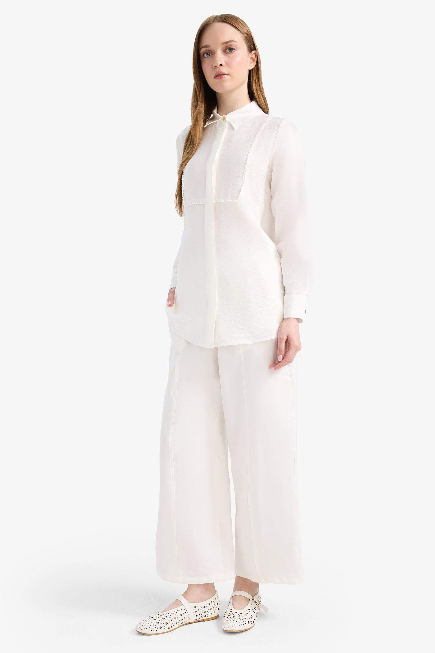 بنطرون منسوج قصة عادية