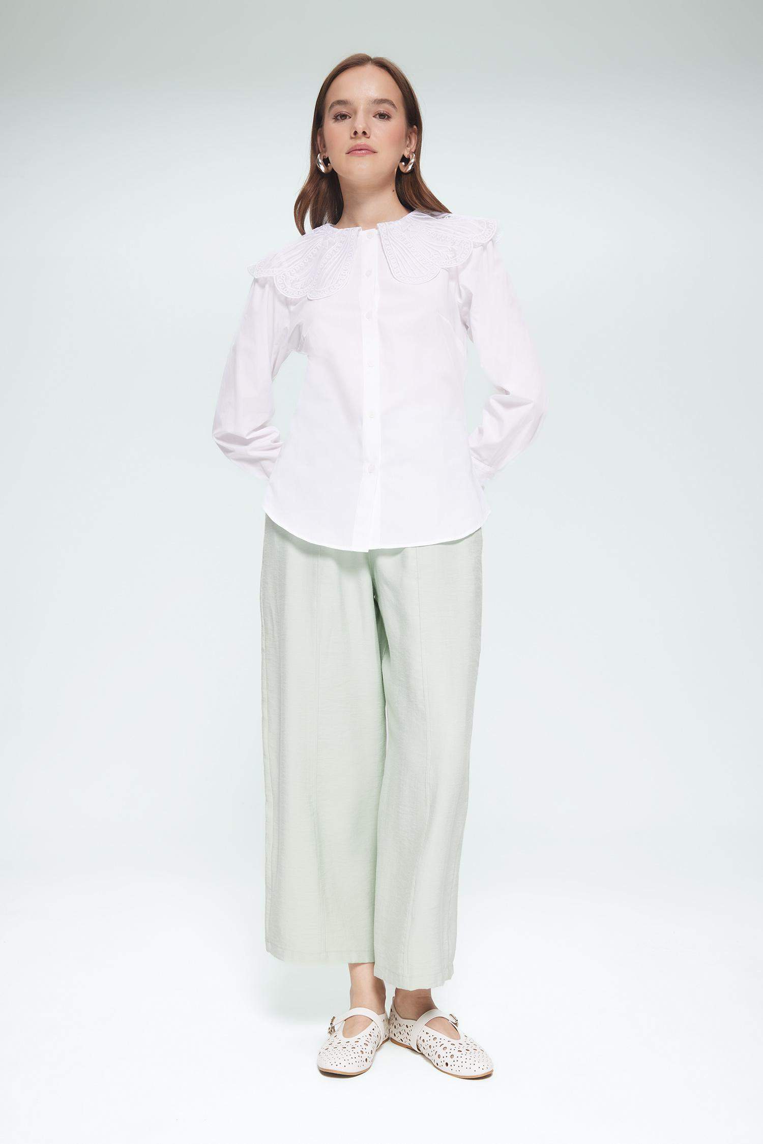 Beli Lastikli Basic Düz Modal Harem Pantolon