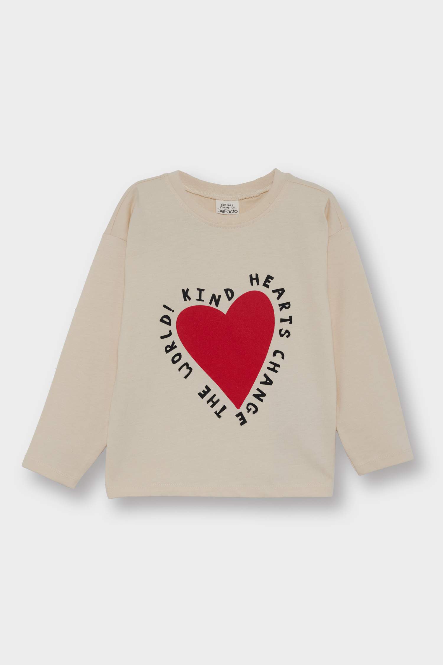 تيشيرت بناتي ردن طويل قصة عادية - قطعتين