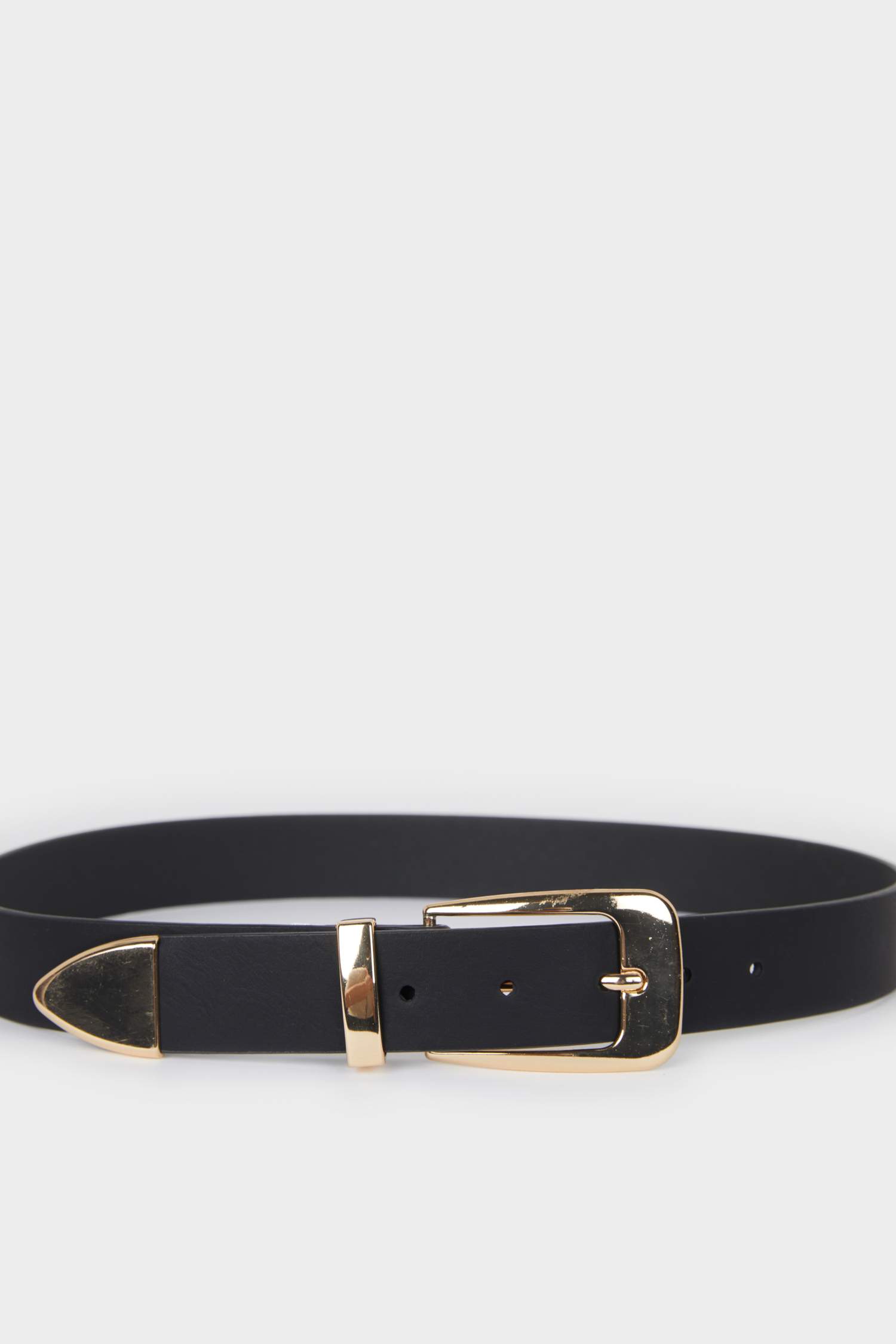 Женский ремень с большой пряжкой из искусственной кожи джинсовый