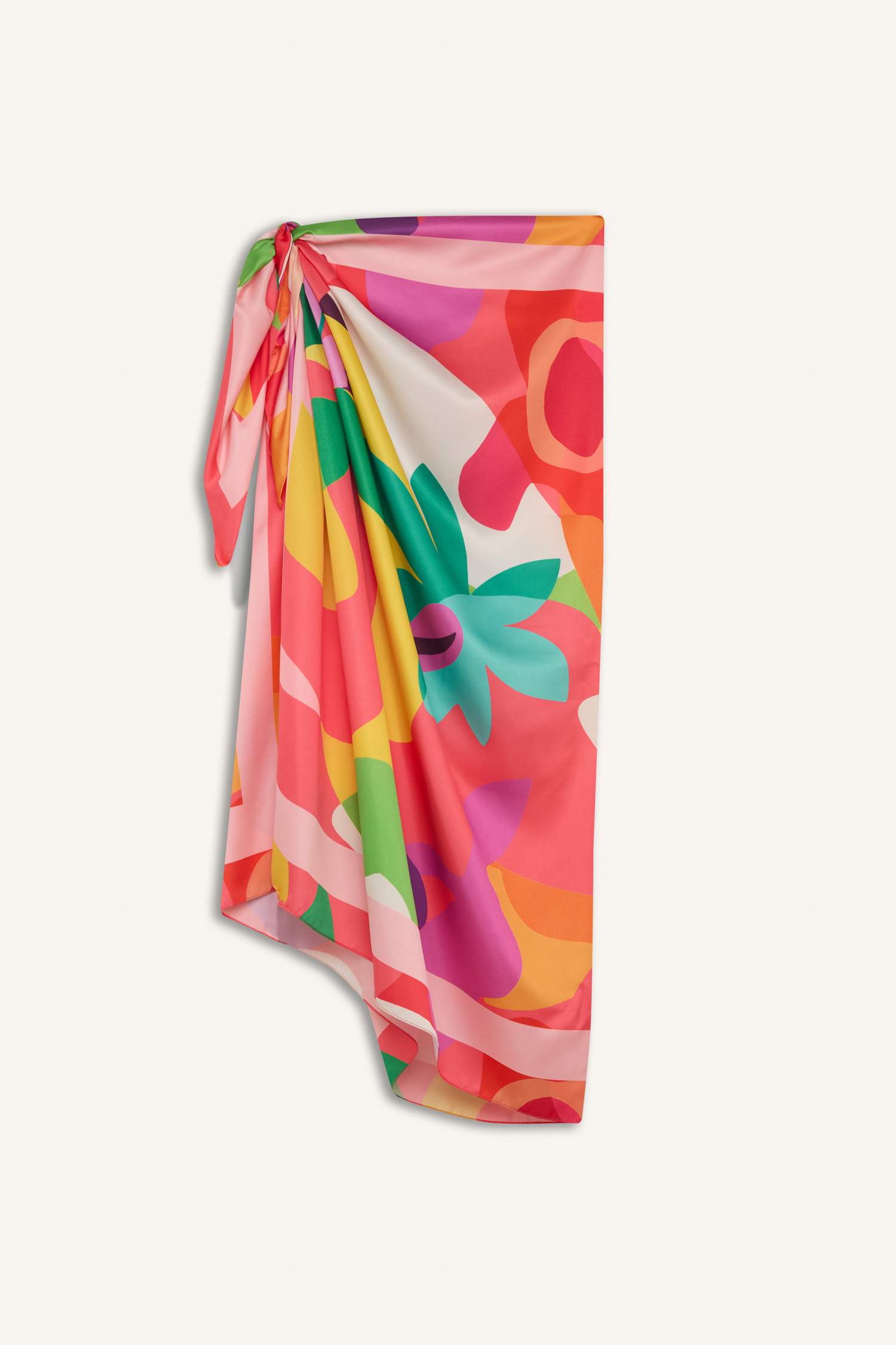 Paréo en satin imprimé