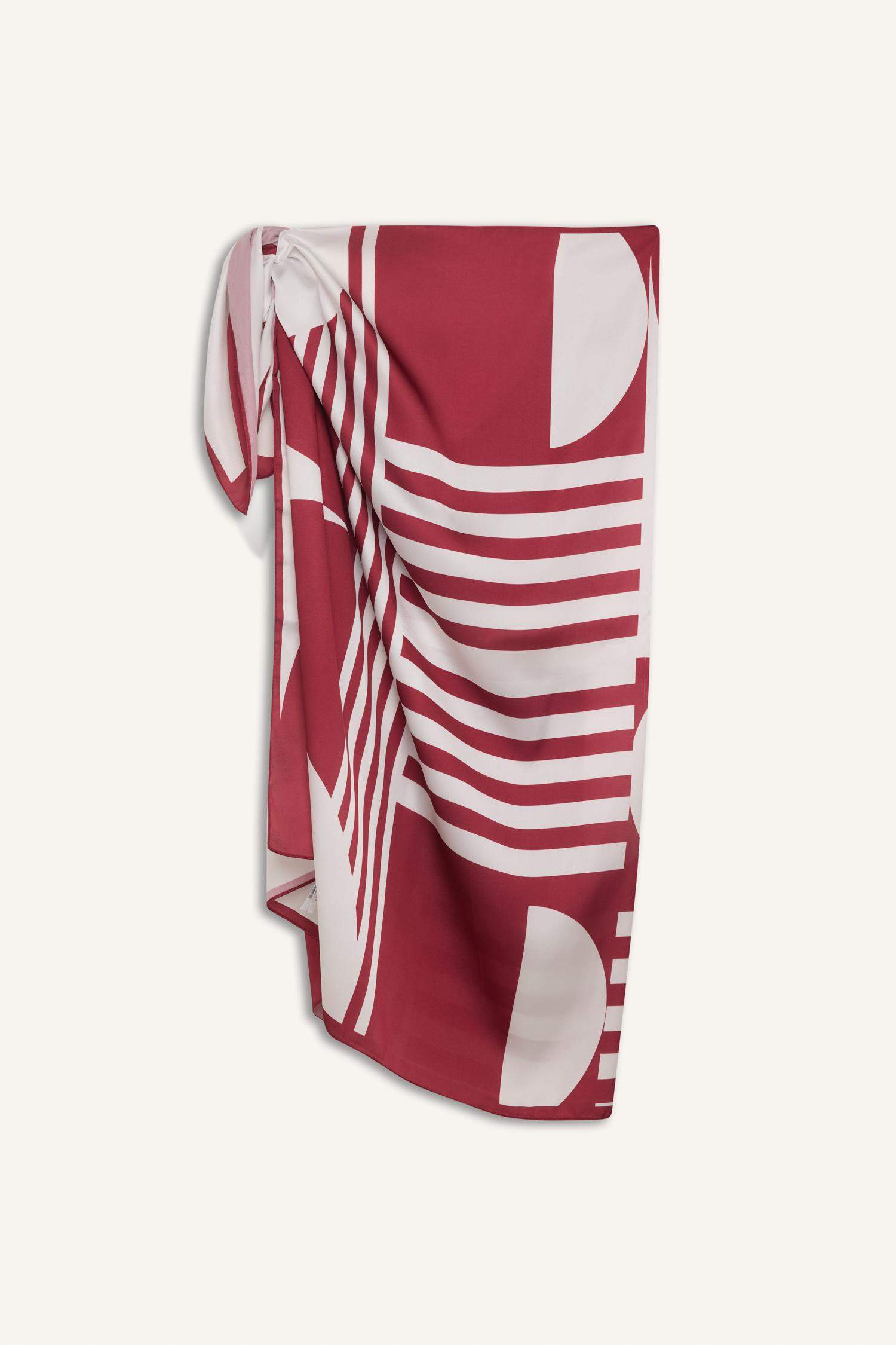 Patterned Satin Beachwear