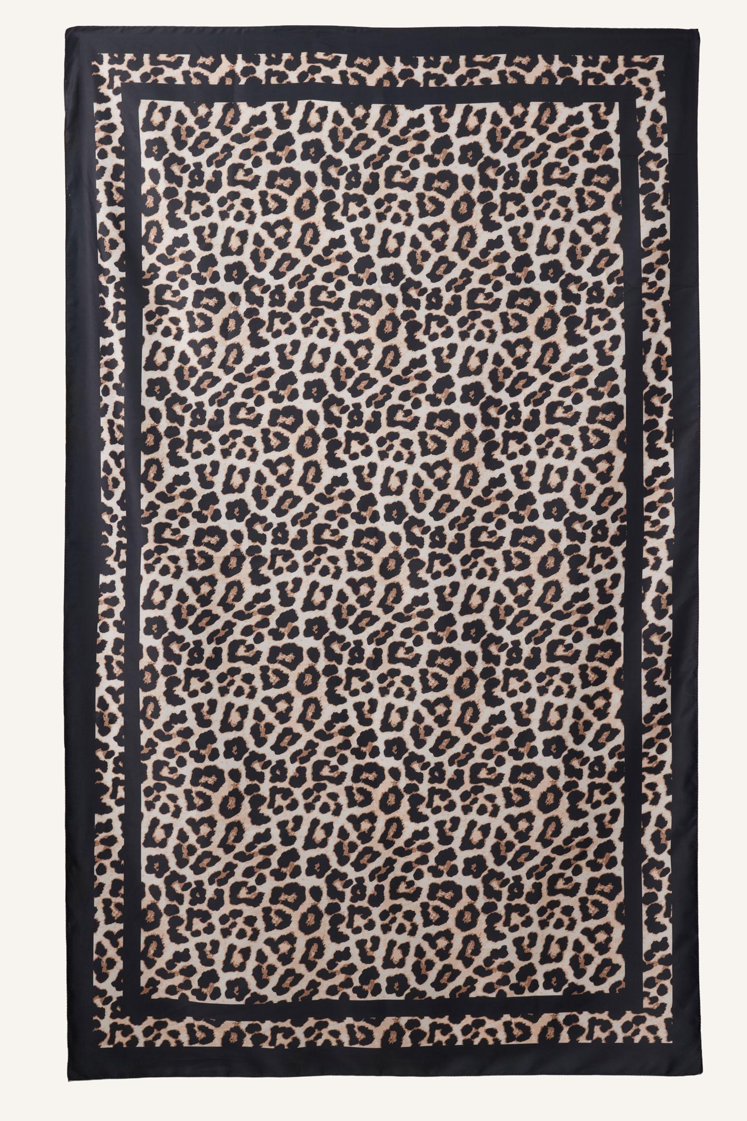 DeFacto Leopar Desenli Saten Pareo görsel 6