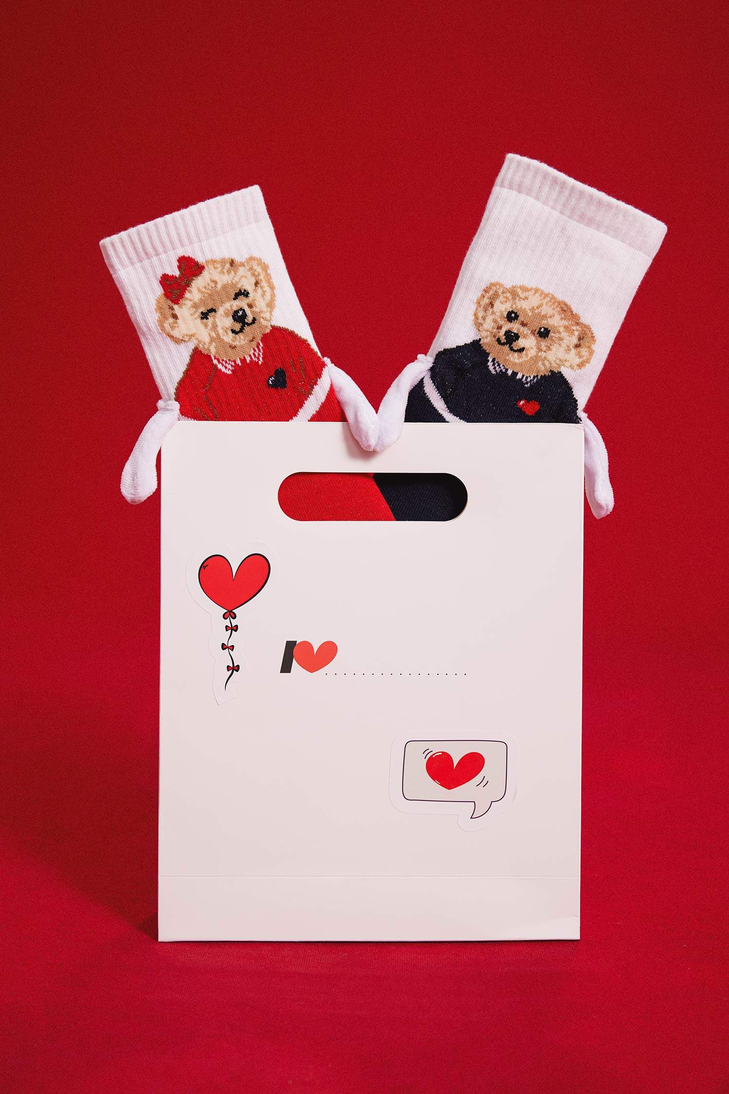 Kadın Mıknatıslı Pamuklu Eğlenceli Çoraplar