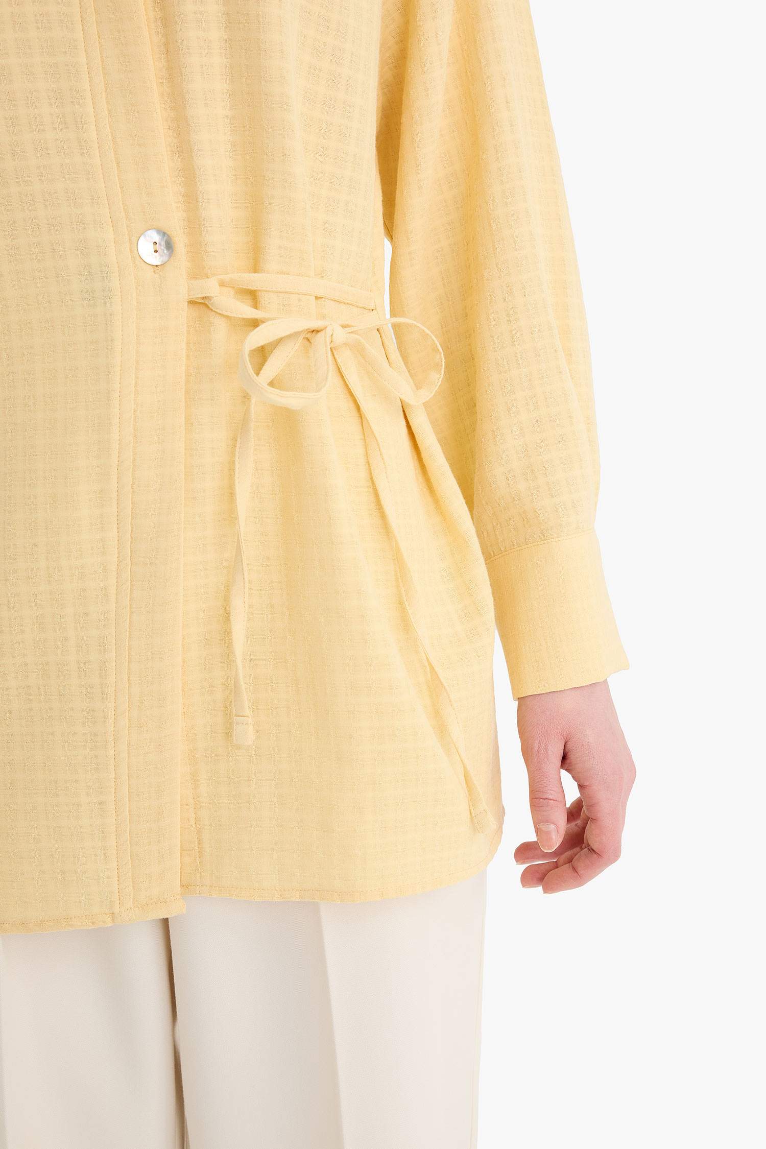 Relax Fit Muslin Long Sleeve Tunic