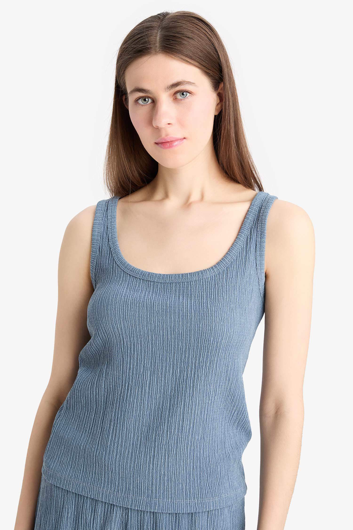 Regular Fit 2'li Takım Bürümcük Atlet Şort