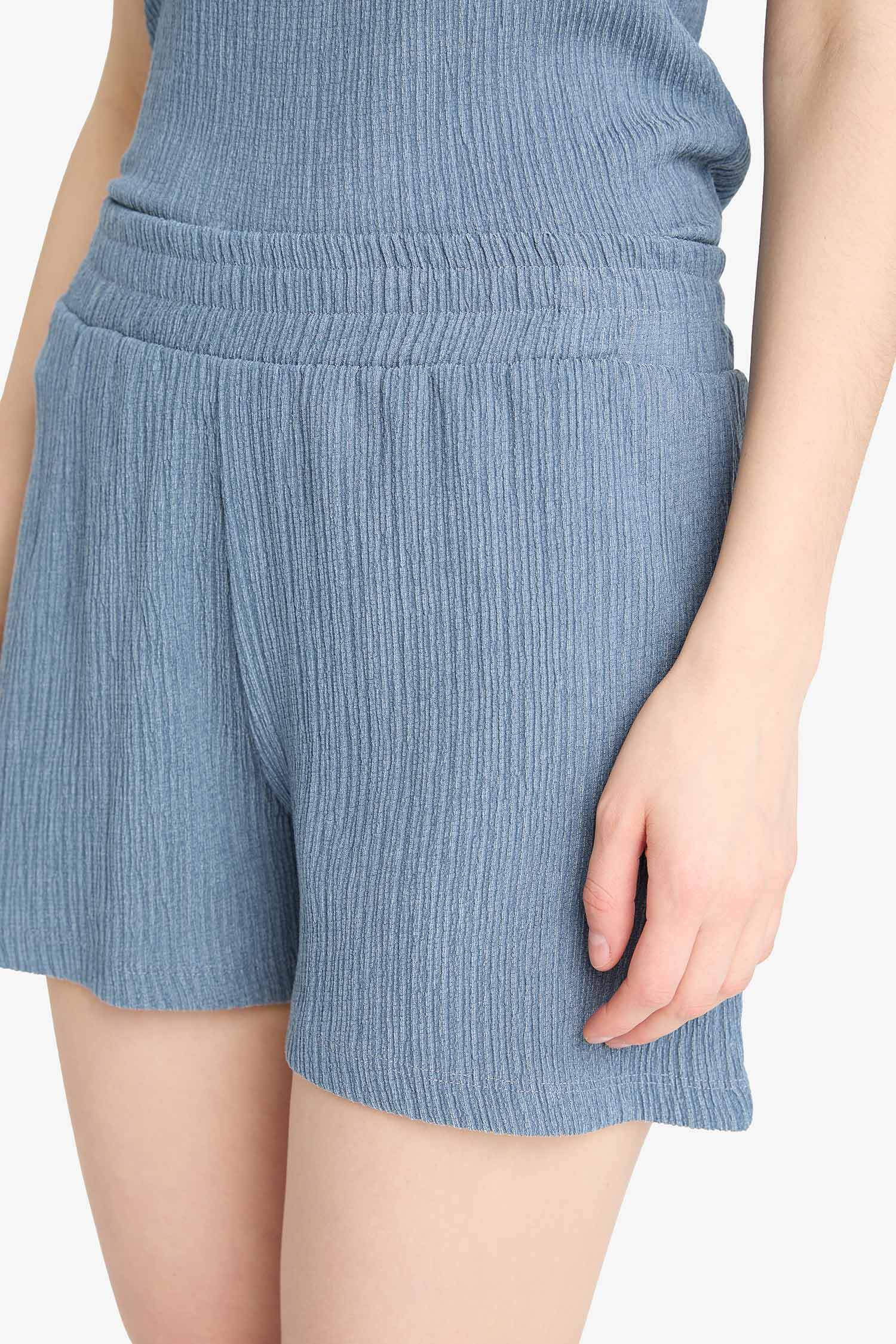 Regular Fit 2'li Takım Bürümcük Atlet Şort