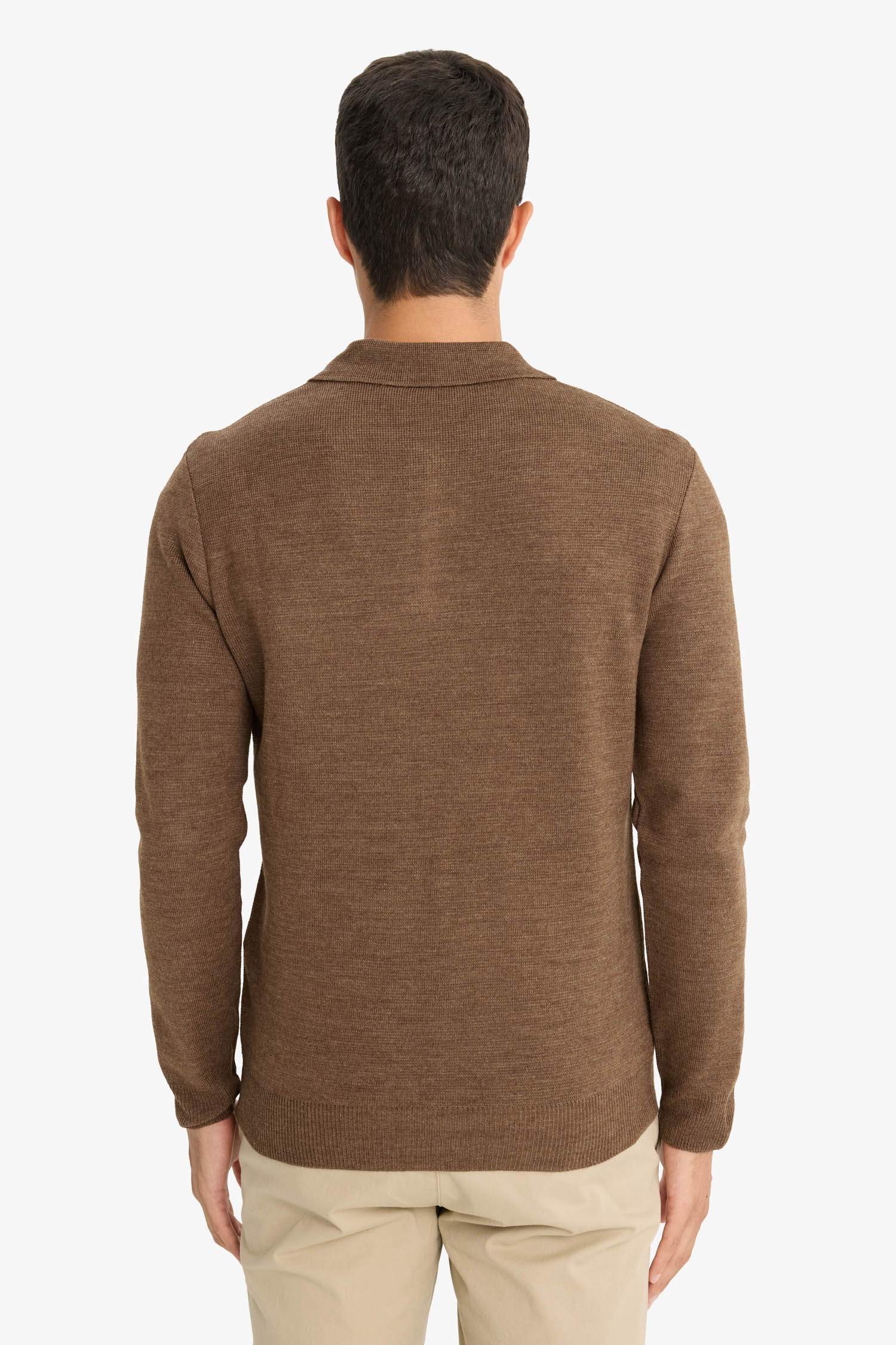 Standard Fit Polo Collar Knitwear Pullover