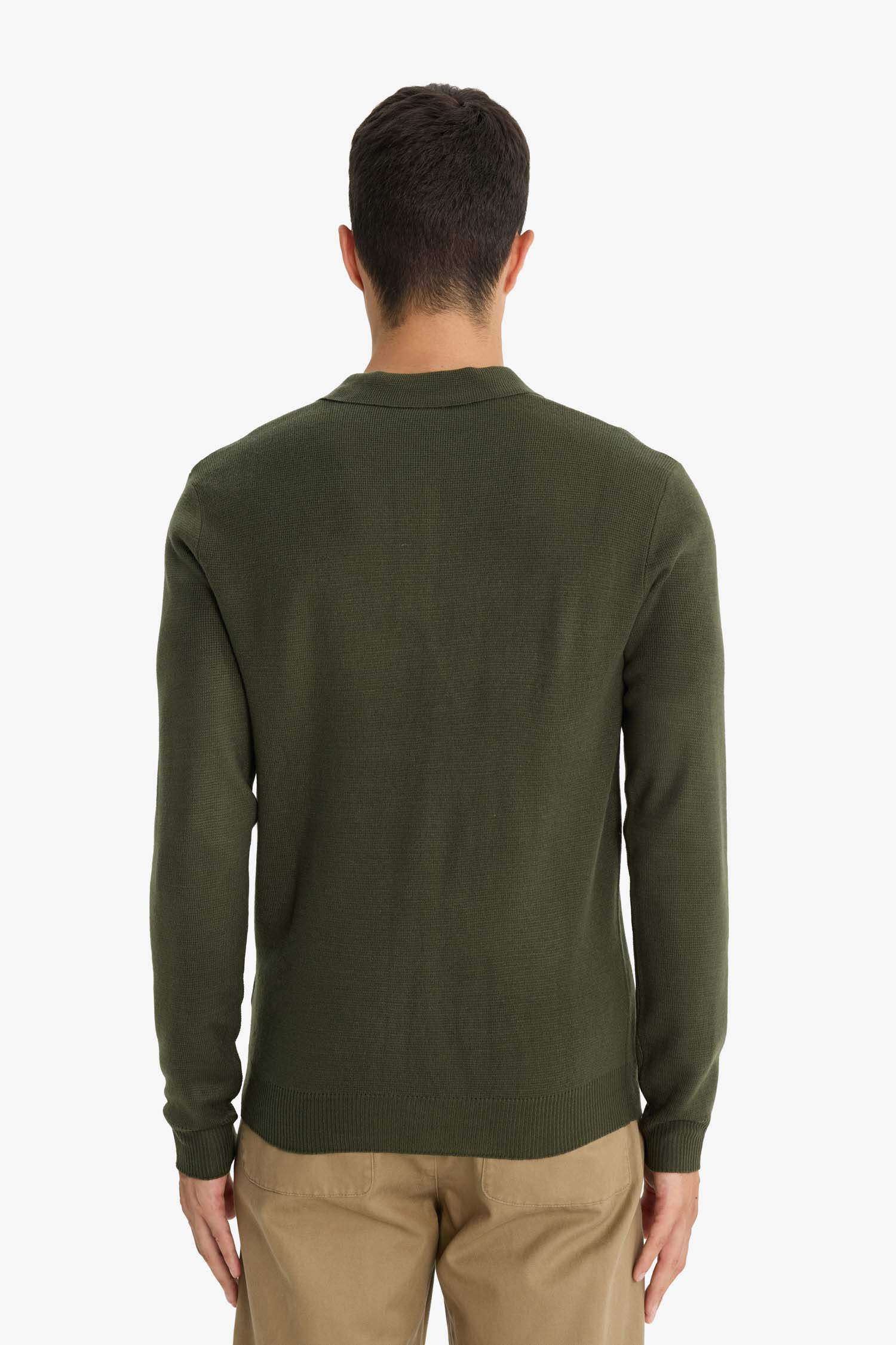 Standard Fit Polo Collar Knitwear Pullover