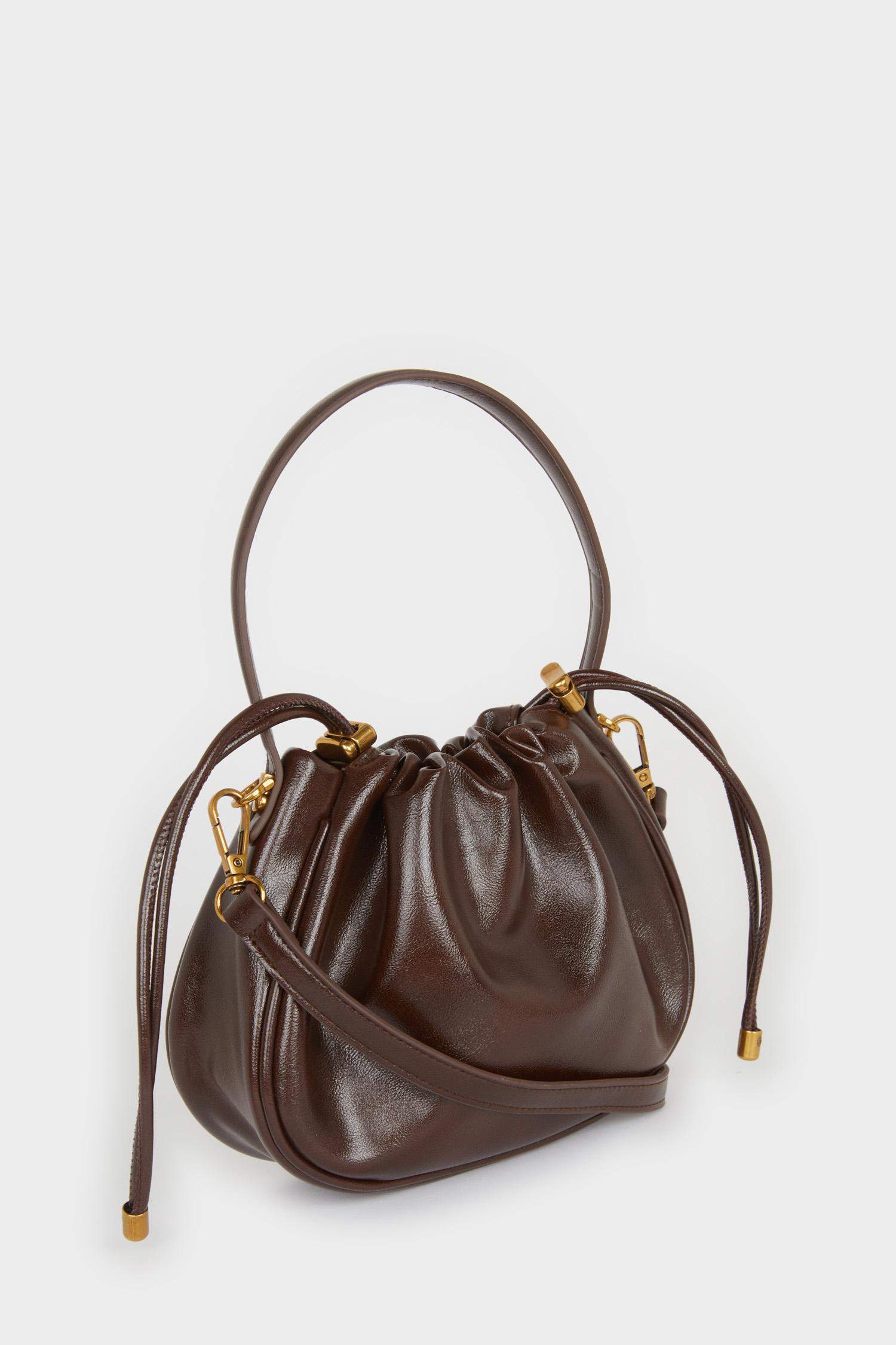 Faux Leather Crossbody Bag