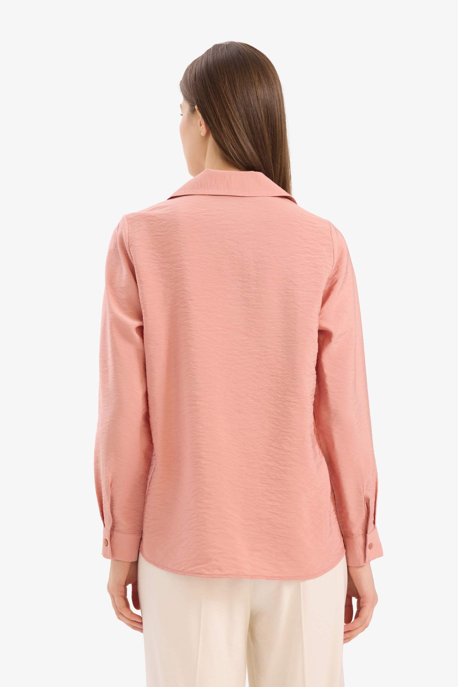 Regular Fit Basic Düz Uzun Kollu Gömlek