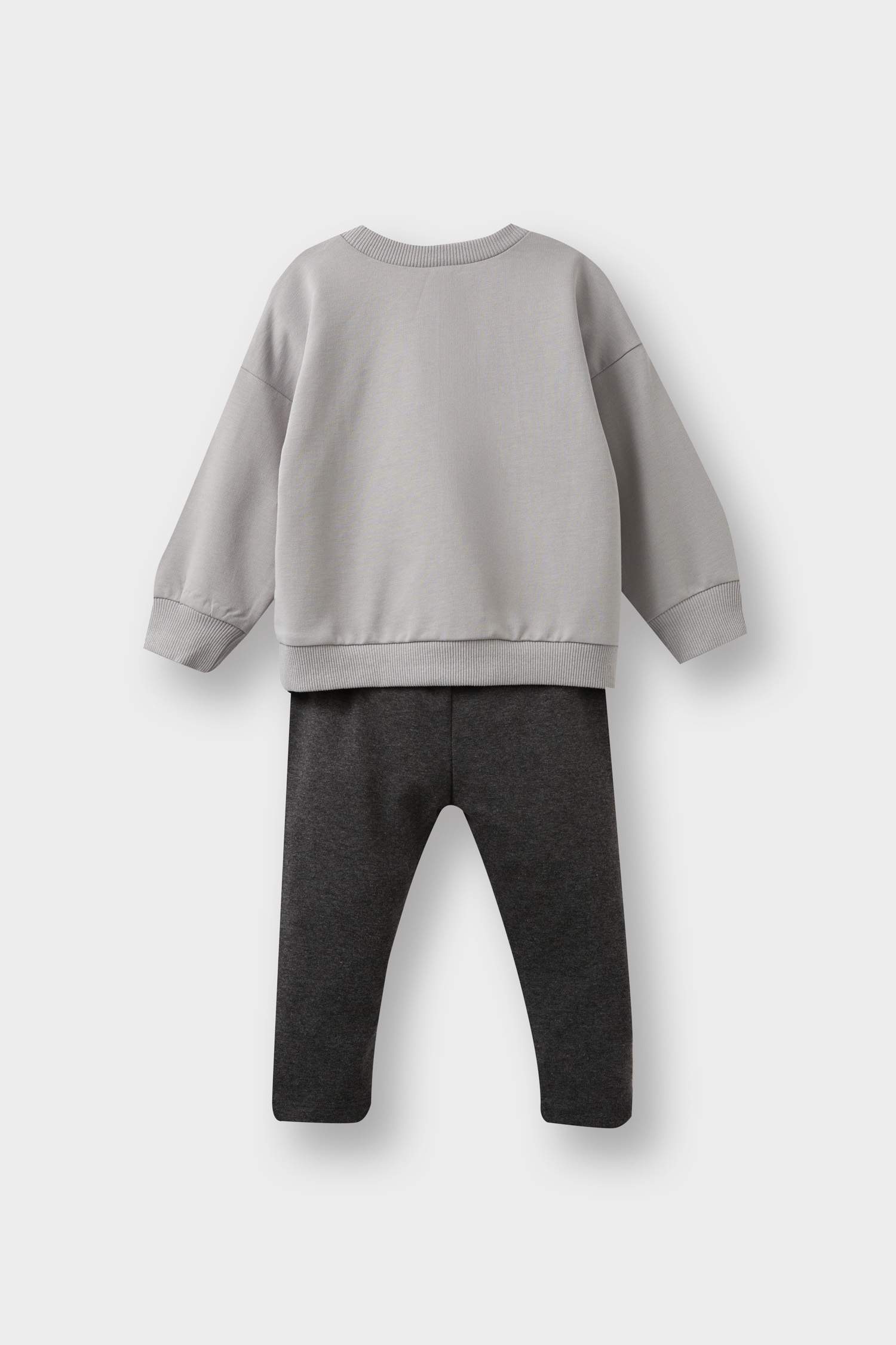 Erkek Bebek 2'li Takım Araç Baskılı Sweatshirt Alt