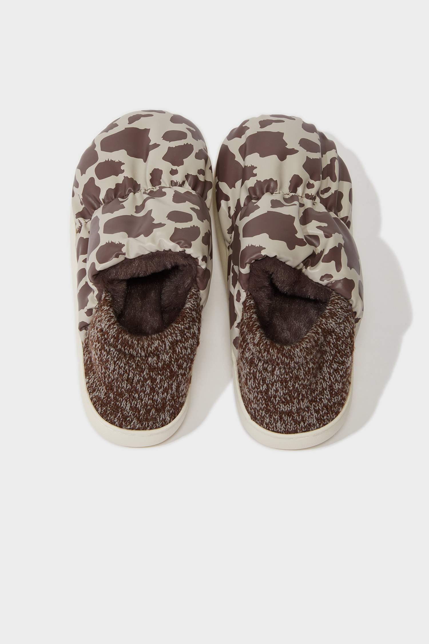 Kadın Desenli Düz Taban Panduf