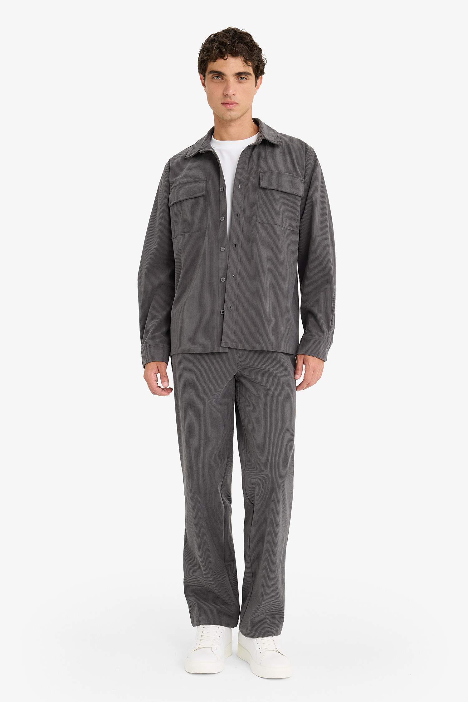 Regular Fit Corduroy Long Sleeve Shirt