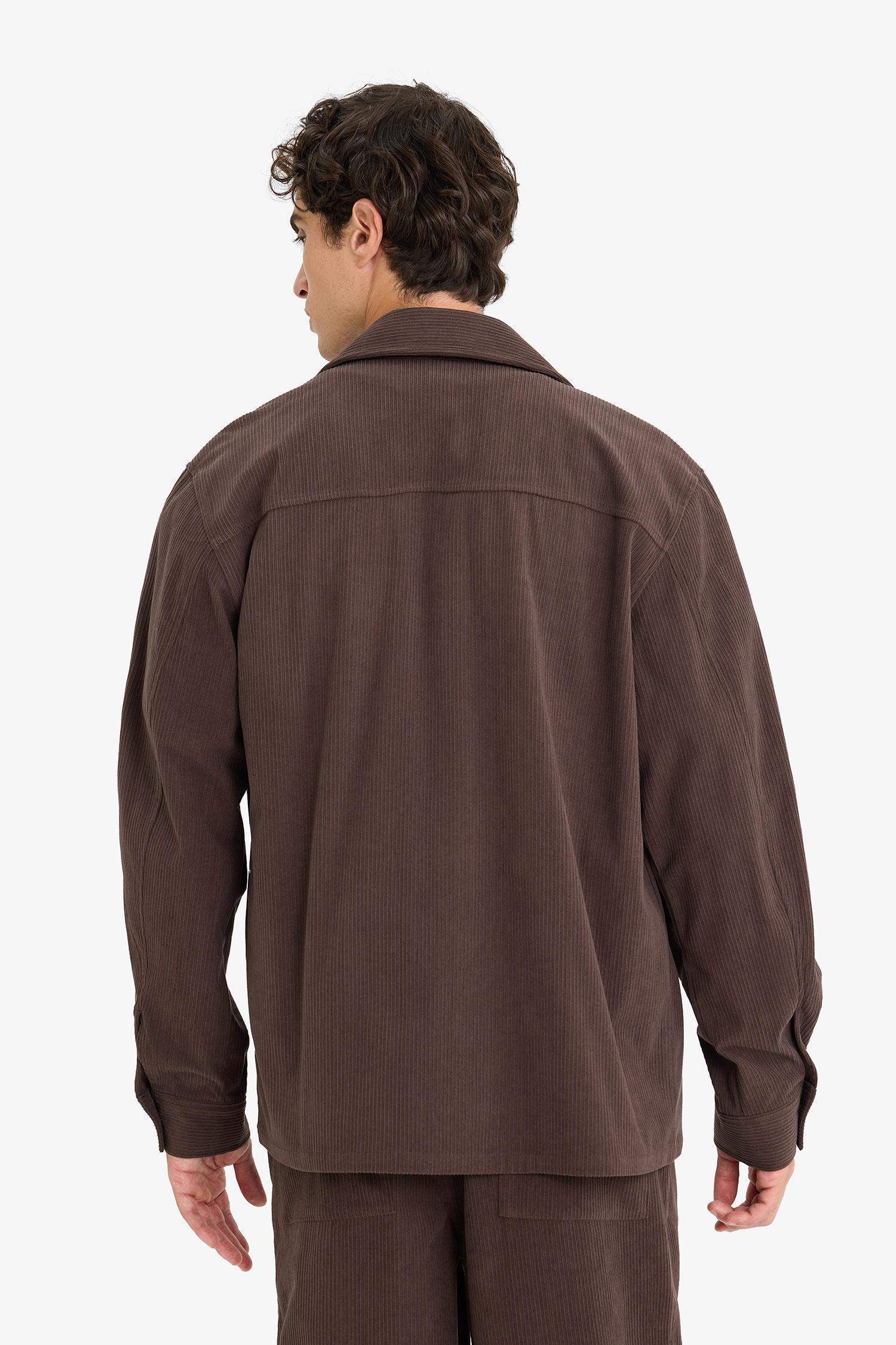 Regular Fit Corduroy Long Sleeve Shirt