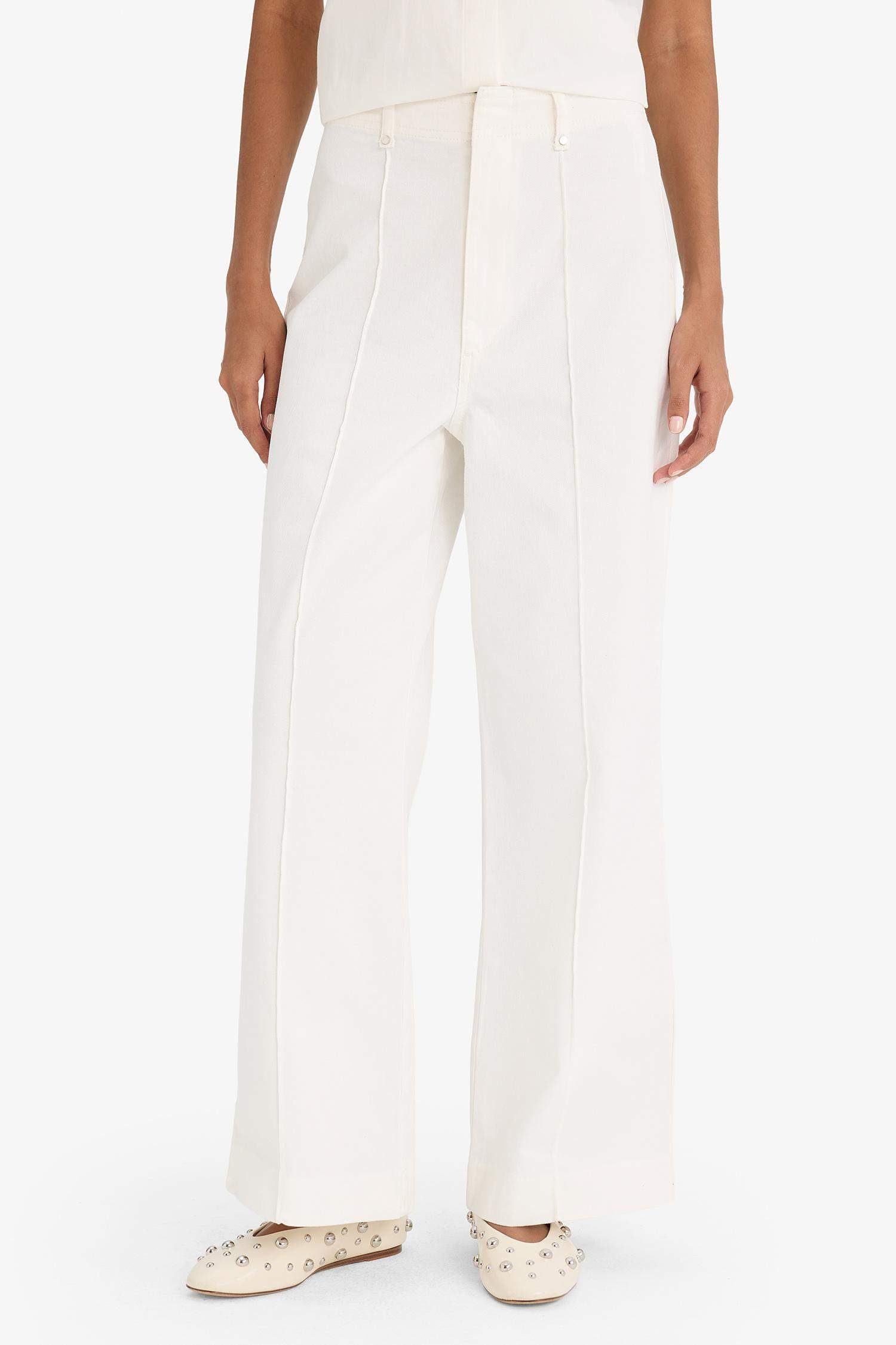 Wide Leg Cepli Yüksek Bel Gabardin Pantolon