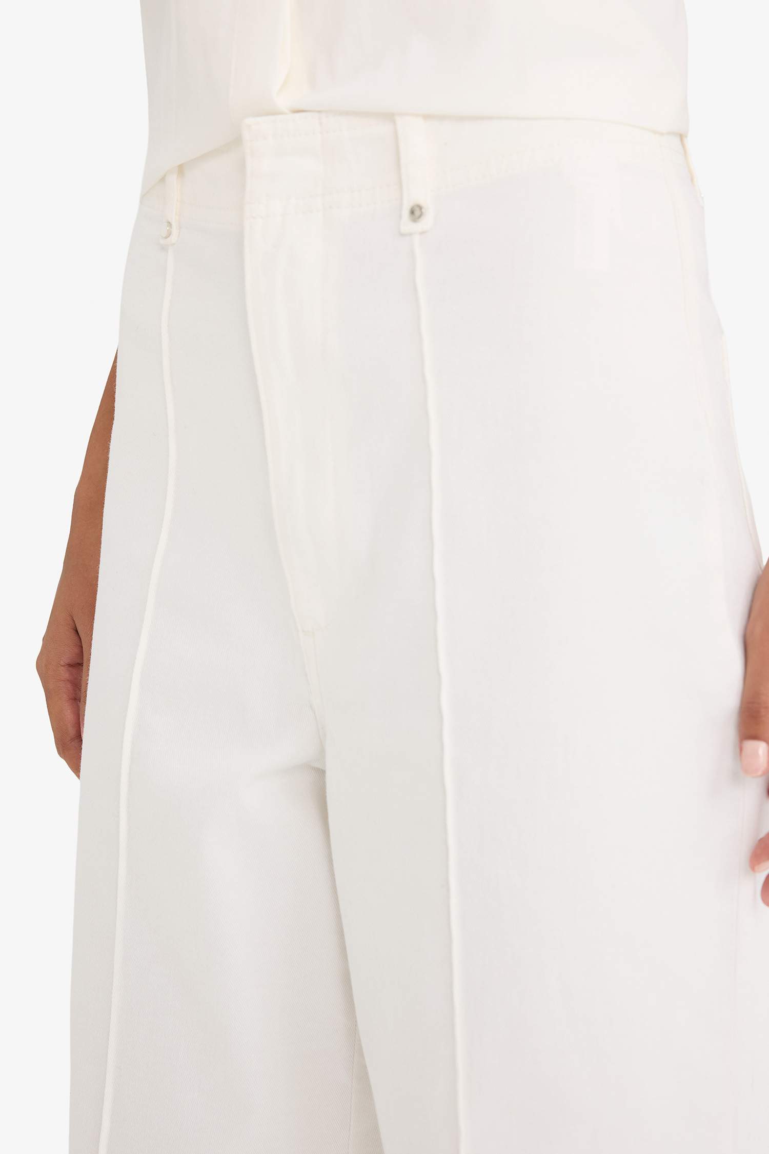 Wide Leg Cepli Yüksek Bel Gabardin Pantolon