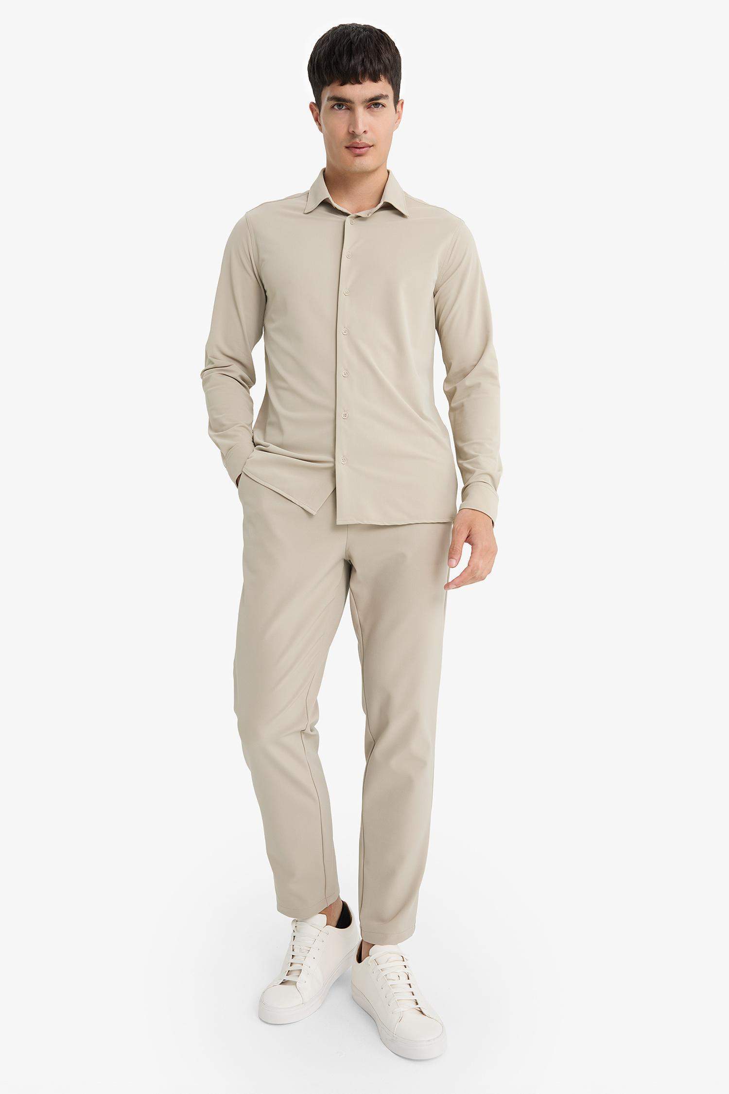 Tailored Regular Fit Kısa Paça Esnek Kumaş Teknik Pantolon