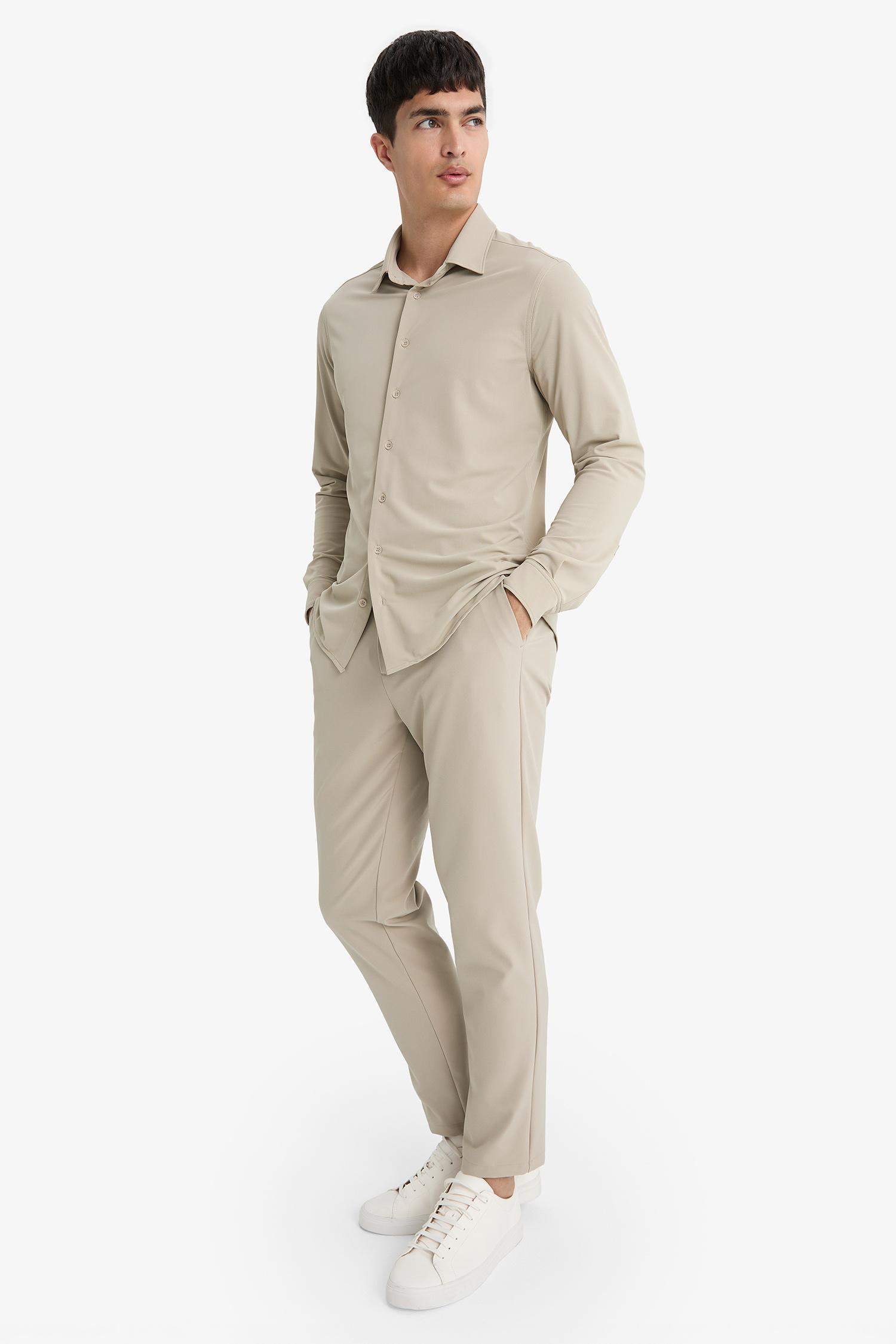 Tailored Regular Fit Kısa Paça Esnek Kumaş Teknik Pantolon