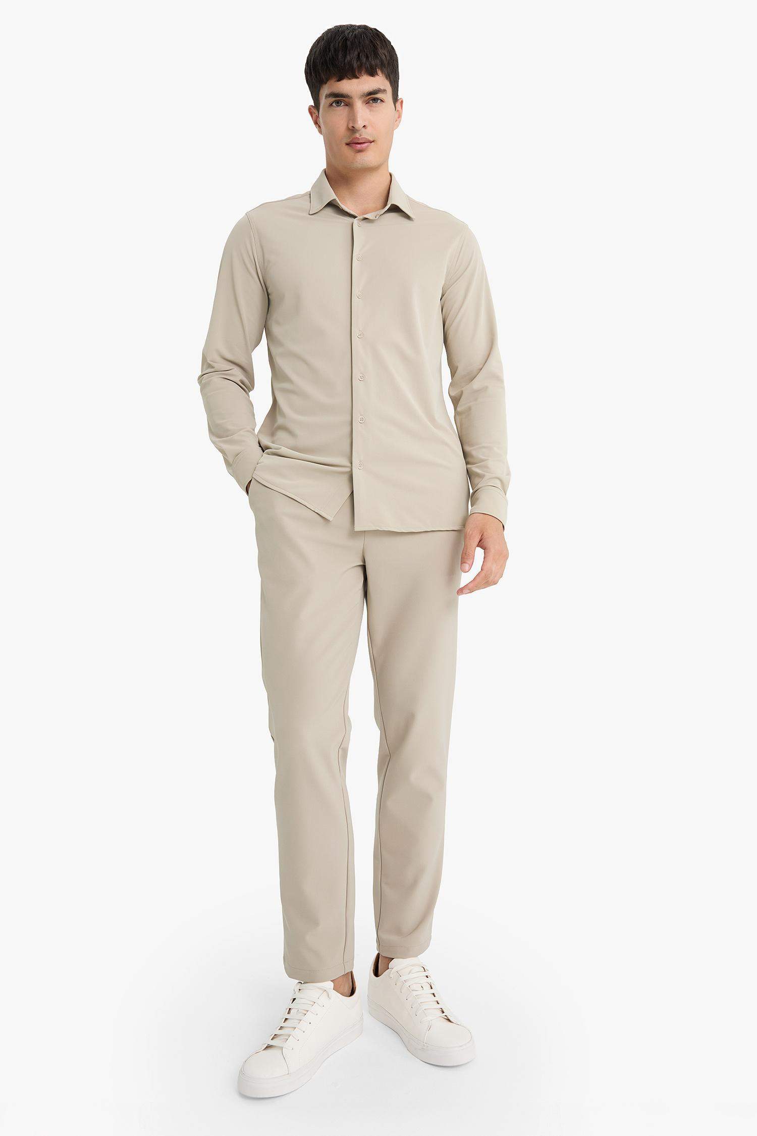 Tailored Regular Fit Kısa Paça Esnek Kumaş Teknik Pantolon