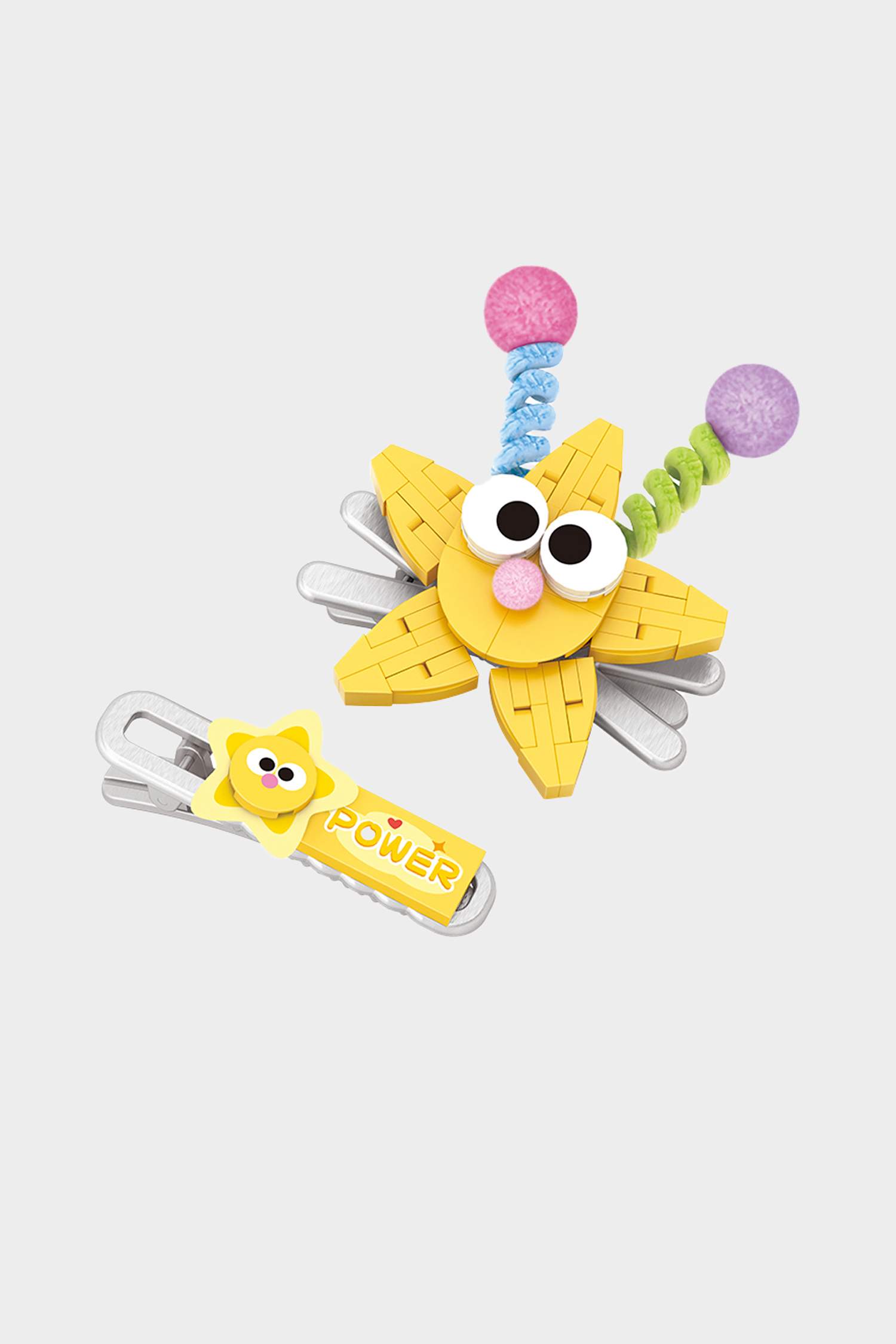 مشبك شعر بناتي على شكل نجمة - قطعتين