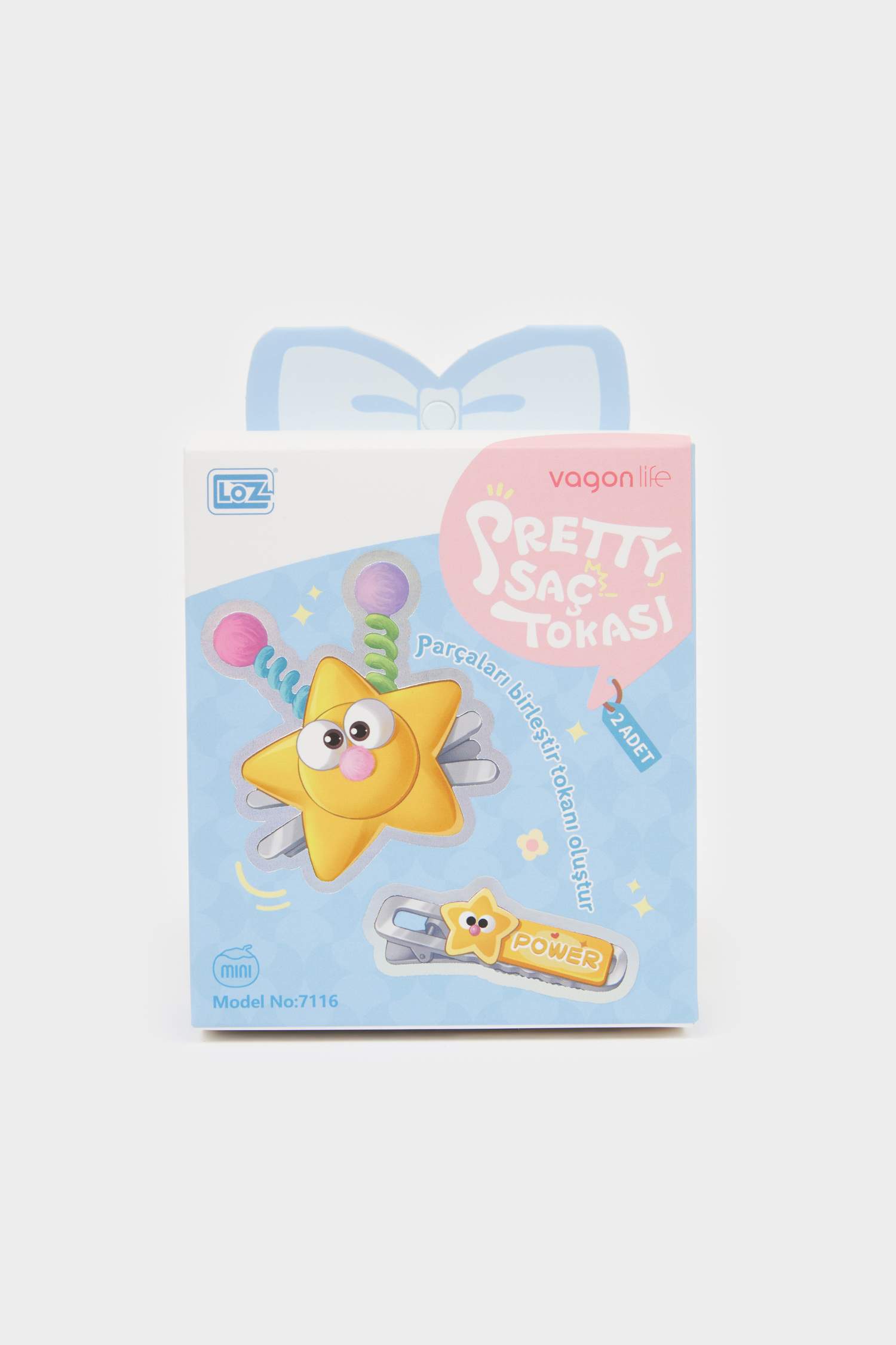 مشبك شعر بناتي على شكل نجمة - قطعتين