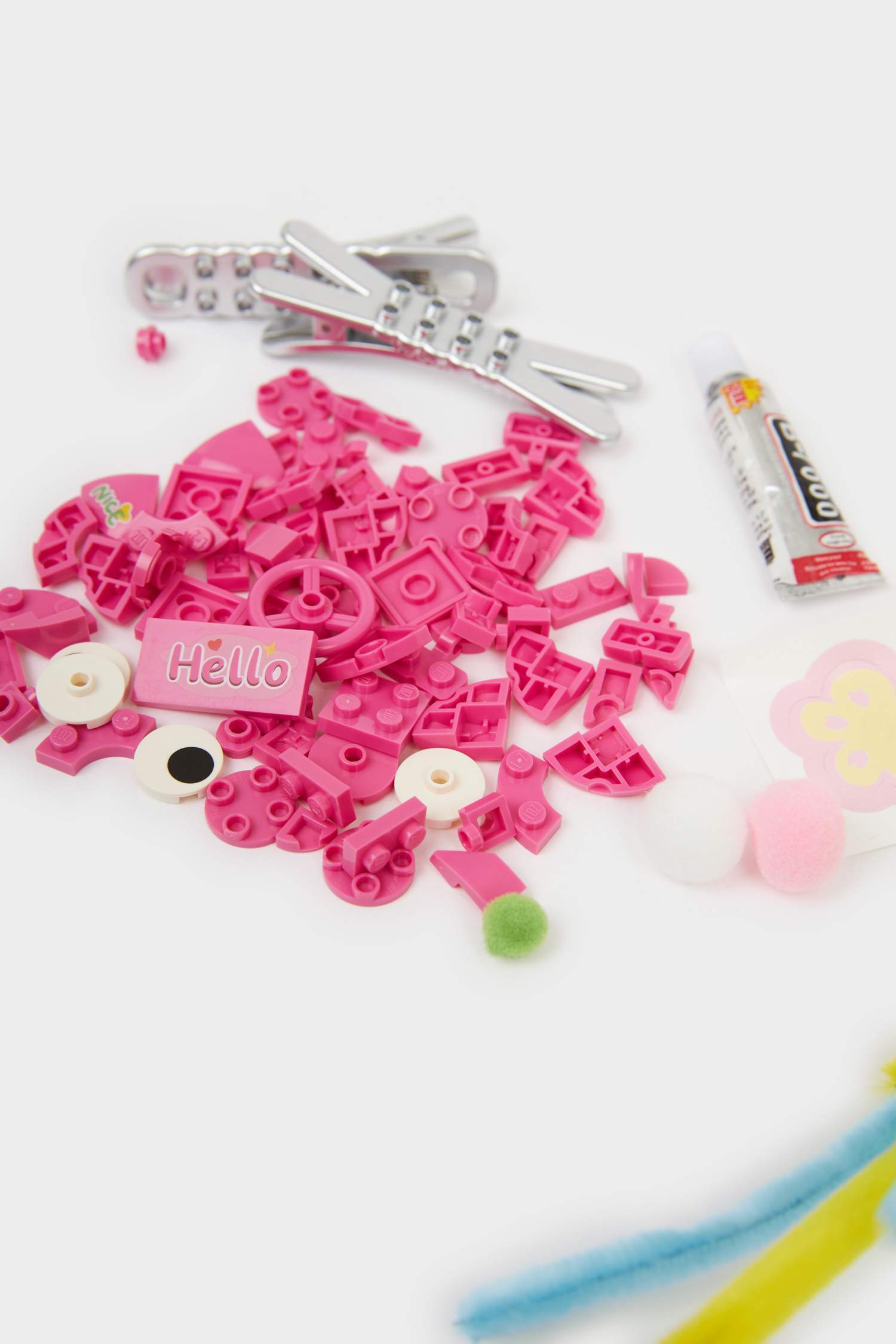 مشبك شعر بناتي فلورال - قطعتين