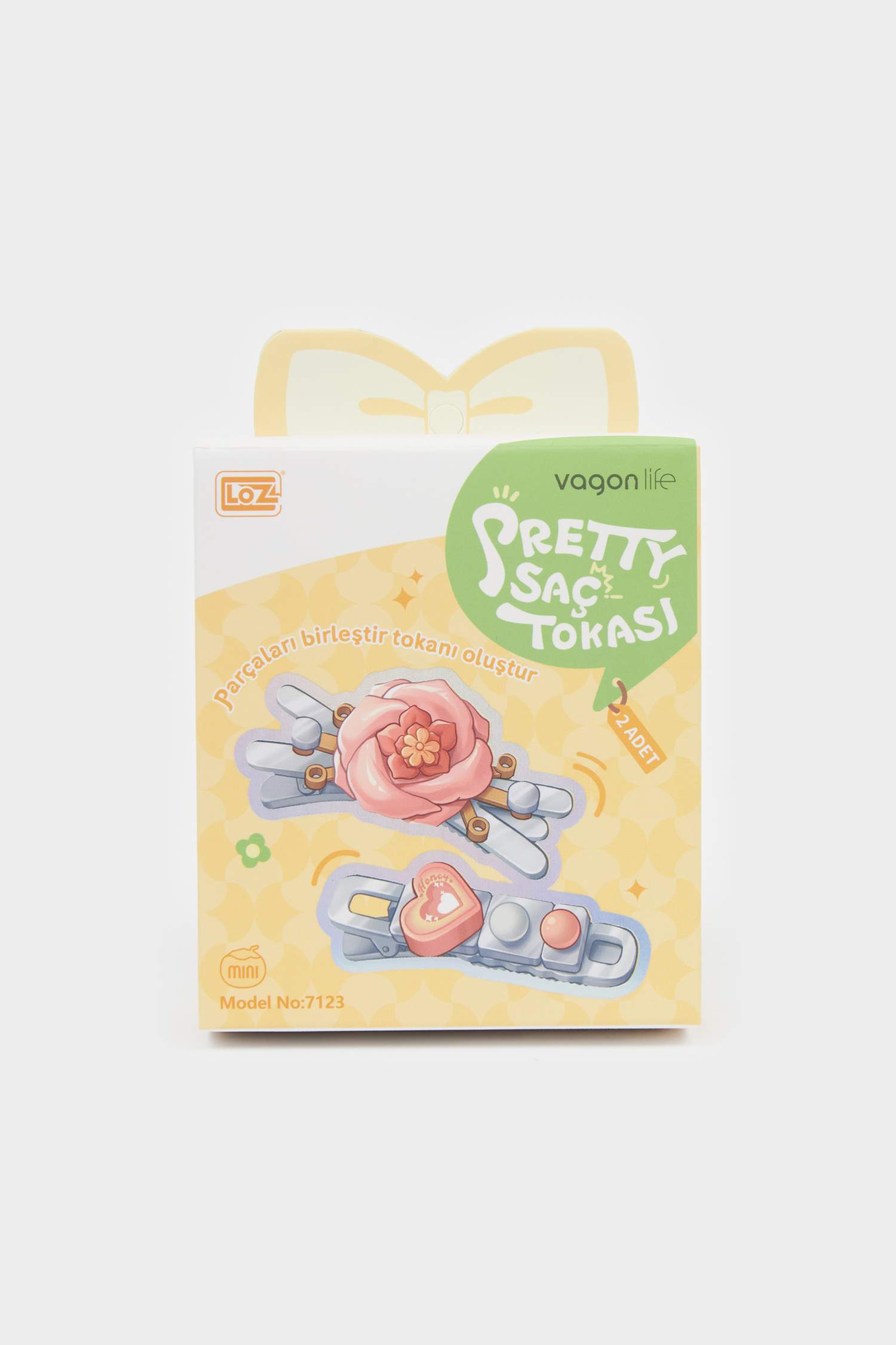 مشبك شعر بناتي فلورال - قطعتين