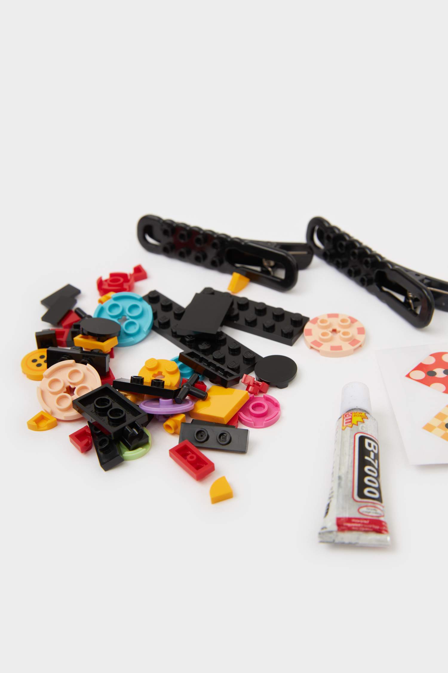 مشبك شعر بناتي على شكل قلب - قطعتين