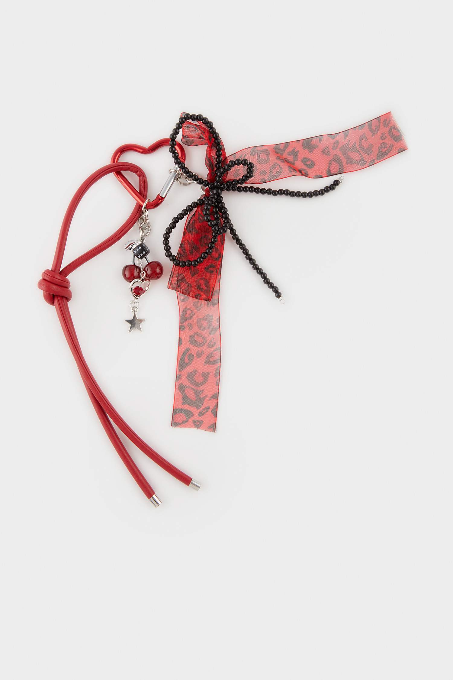 Kadın Kırmızı İpli Charm Anahtarlık