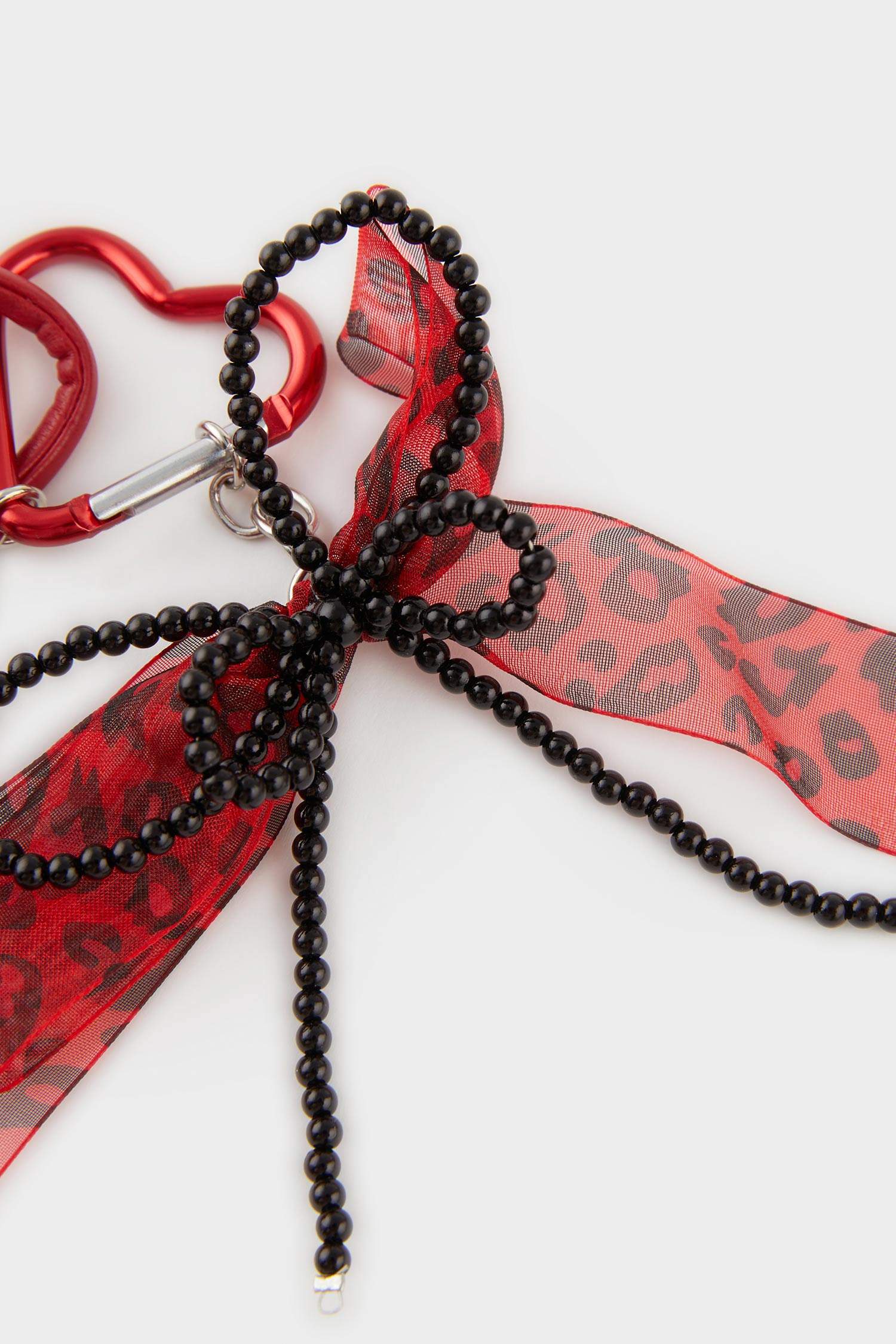Kadın Kırmızı İpli Charm Anahtarlık