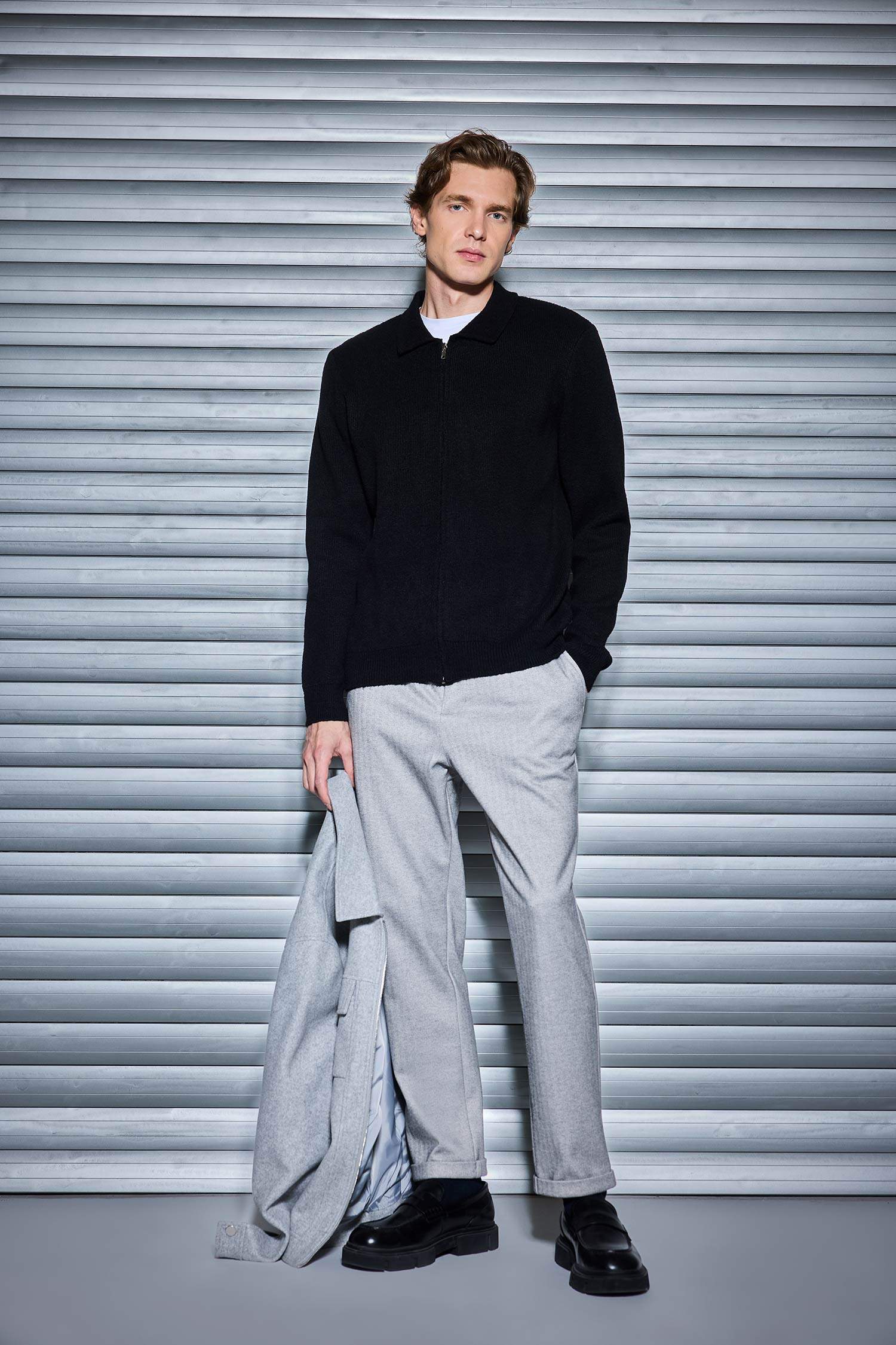 Tailored Regular Fit Düz Paça Penye Pantolon