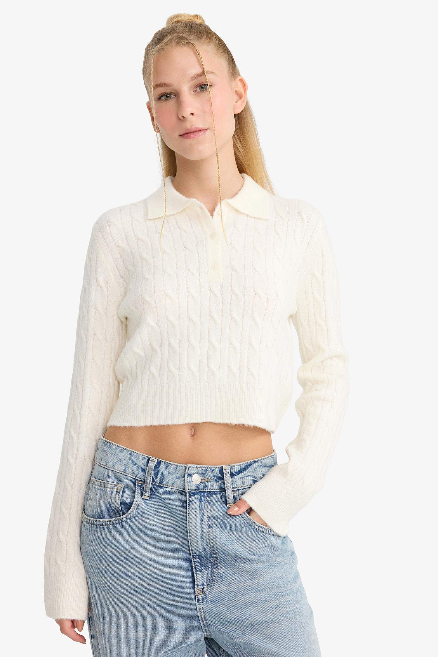 بلوز صوف سليم فيت بياخة بولو