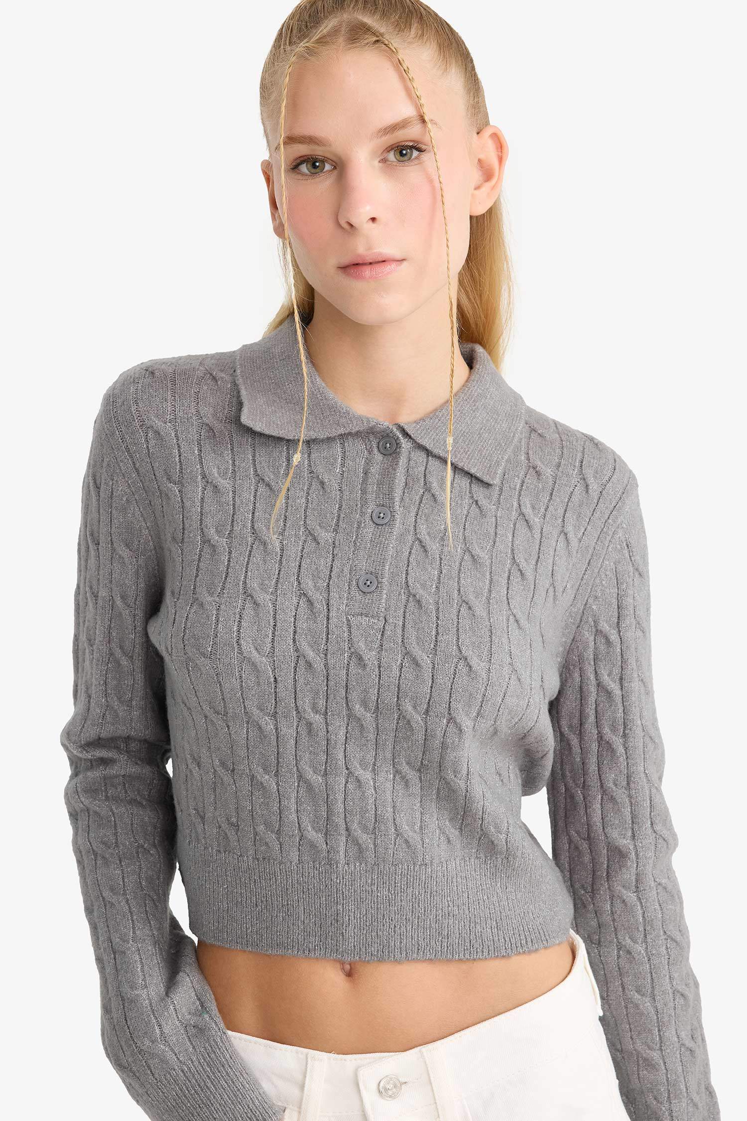 Slim Fit Polo Collar Pullover