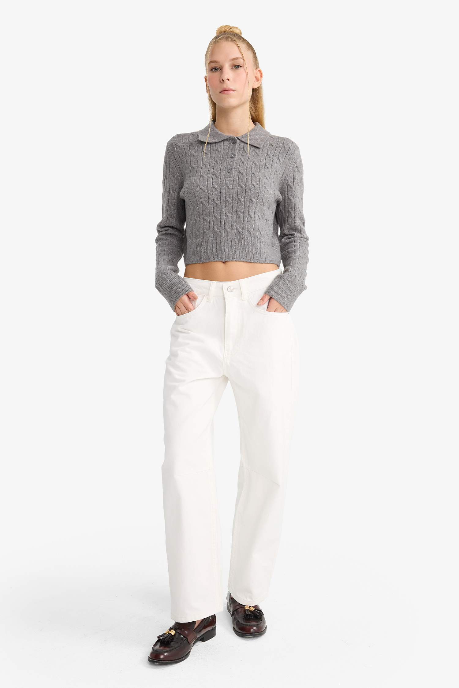 Slim Fit Polo Collar Pullover