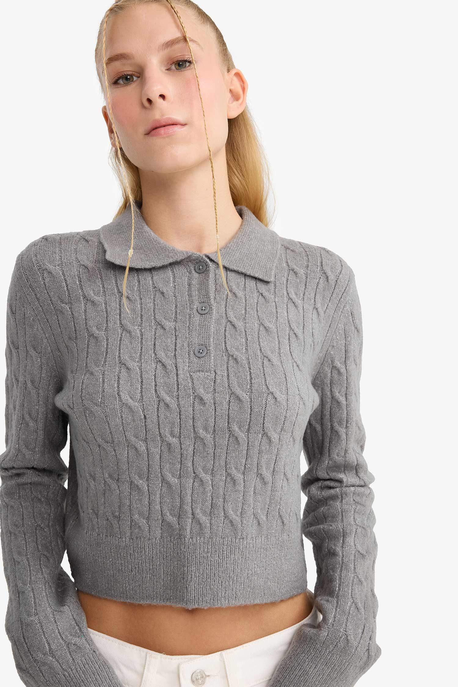 Slim Fit Polo Collar Pullover