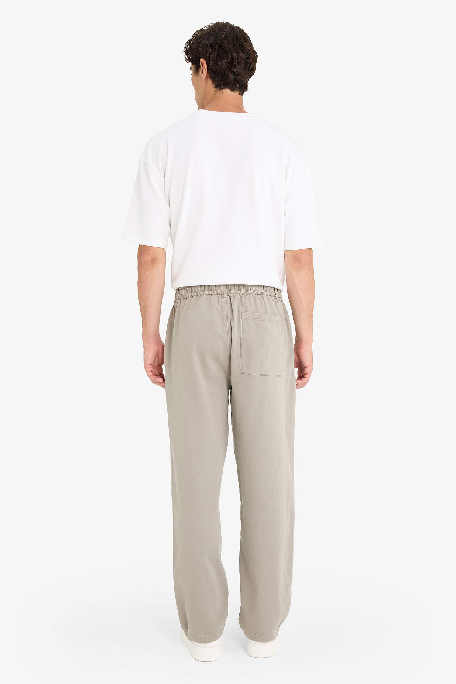 Wide Leg Regular Hem Zipper Trousers