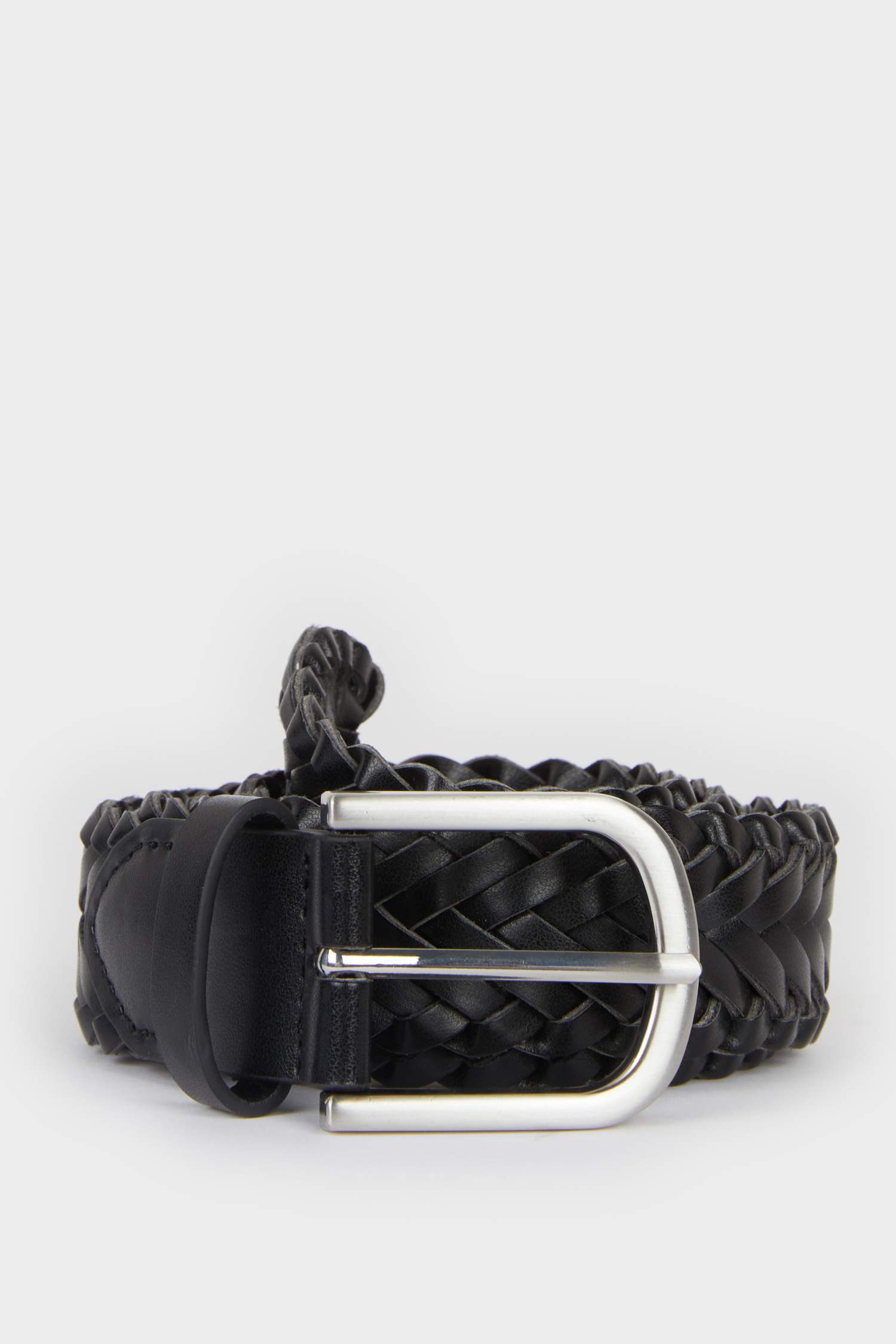 Ceinture en similicuir à boucle rectangulaire pour homme